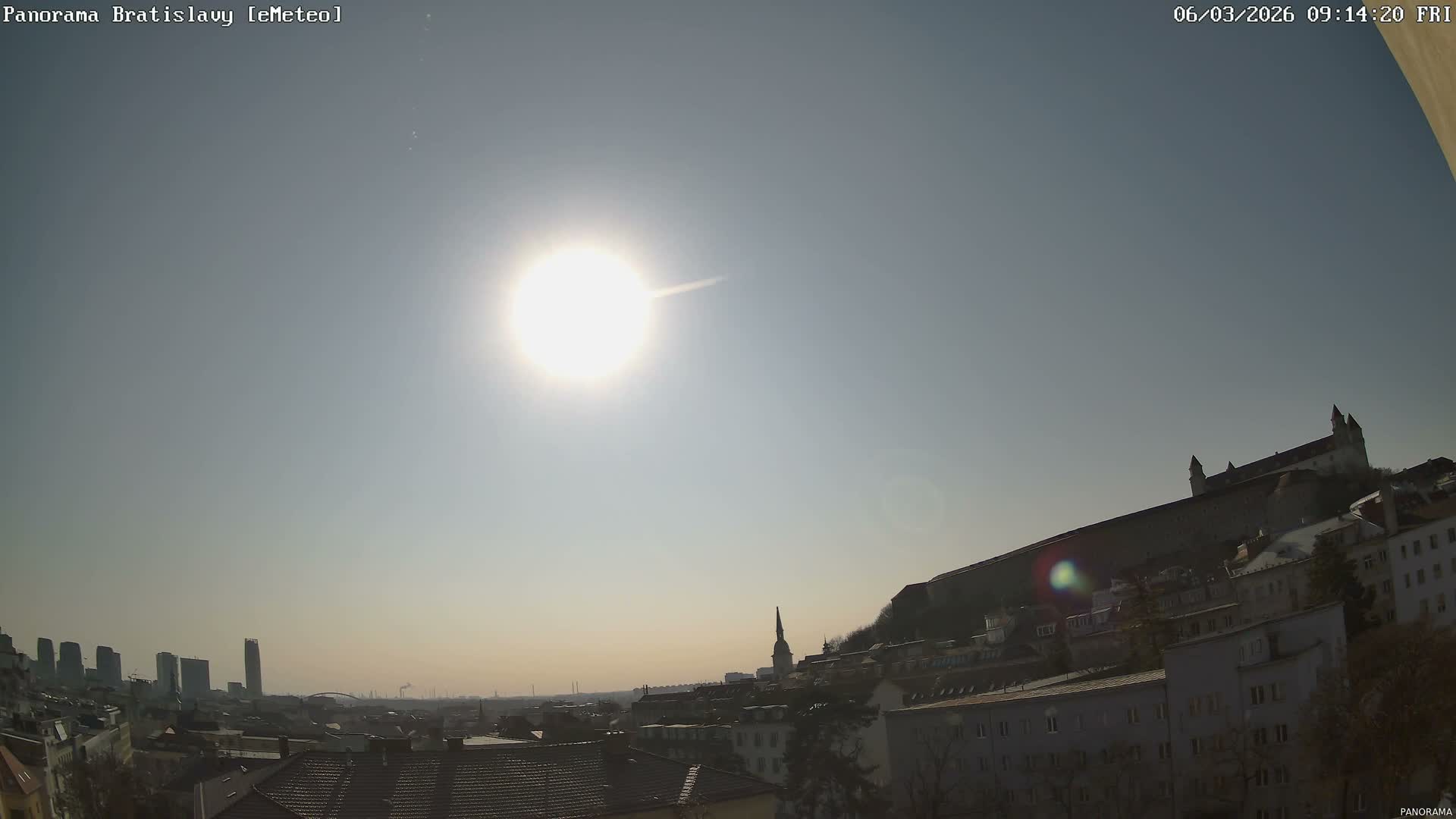 Bratislava City Southeast View Skyline  Live Cam - Stare Mesto, Okres Bratislava I, Bratislava, Slovakia