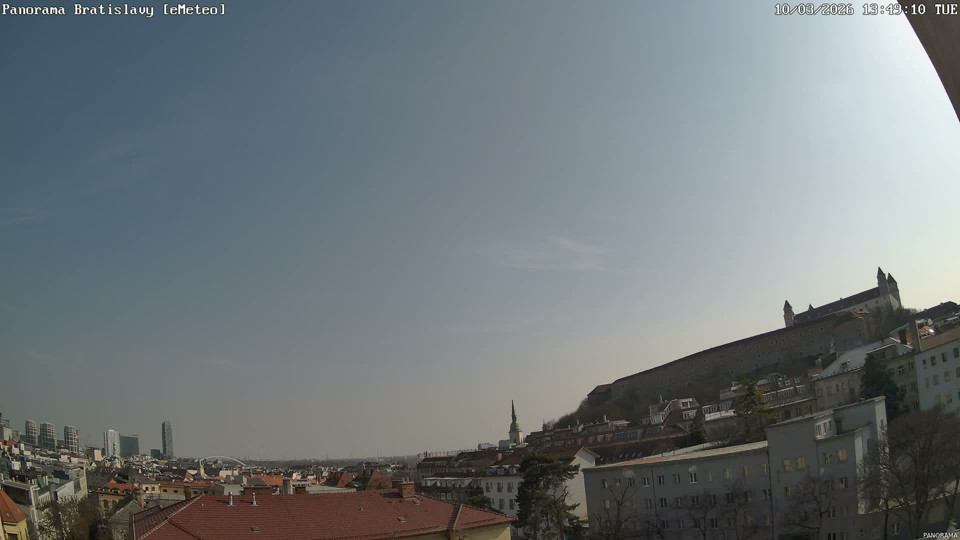 Bratislava City Southeast View Skyline  Live Cam - Stare Mesto, Okres Bratislava I, Bratislava, Slovakia