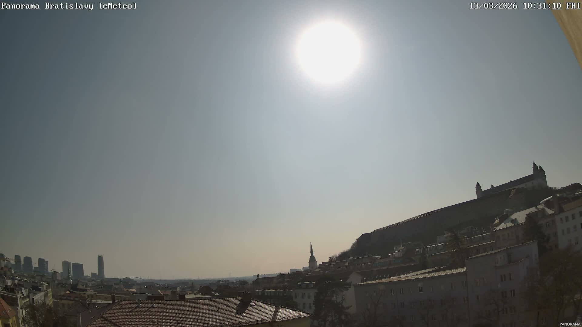 Bratislava City Southeast View Skyline  Live Cam - Stare Mesto, Okres Bratislava I, Bratislava, Slovakia