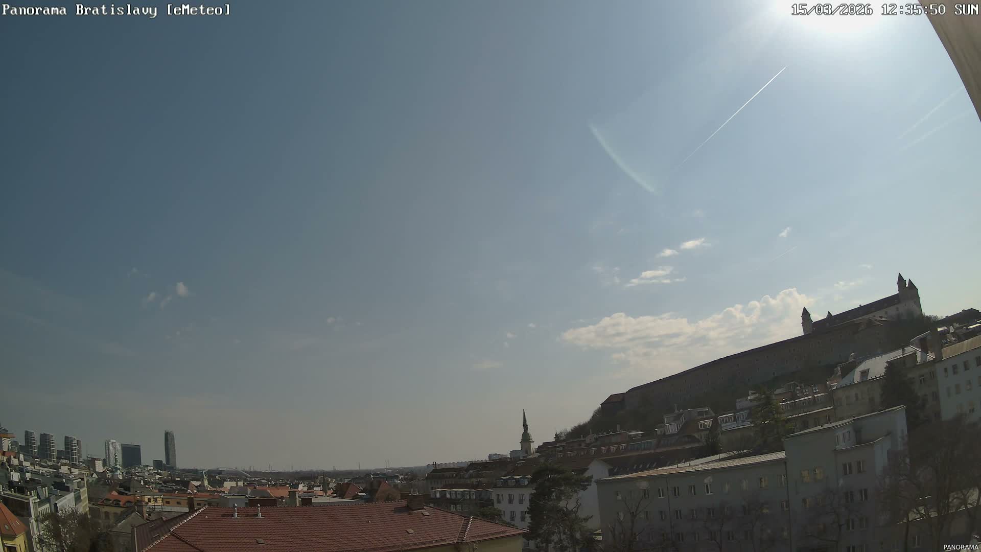 Bratislava City Southeast View Skyline  Live Cam - Stare Mesto, Okres Bratislava I, Bratislava, Slovakia