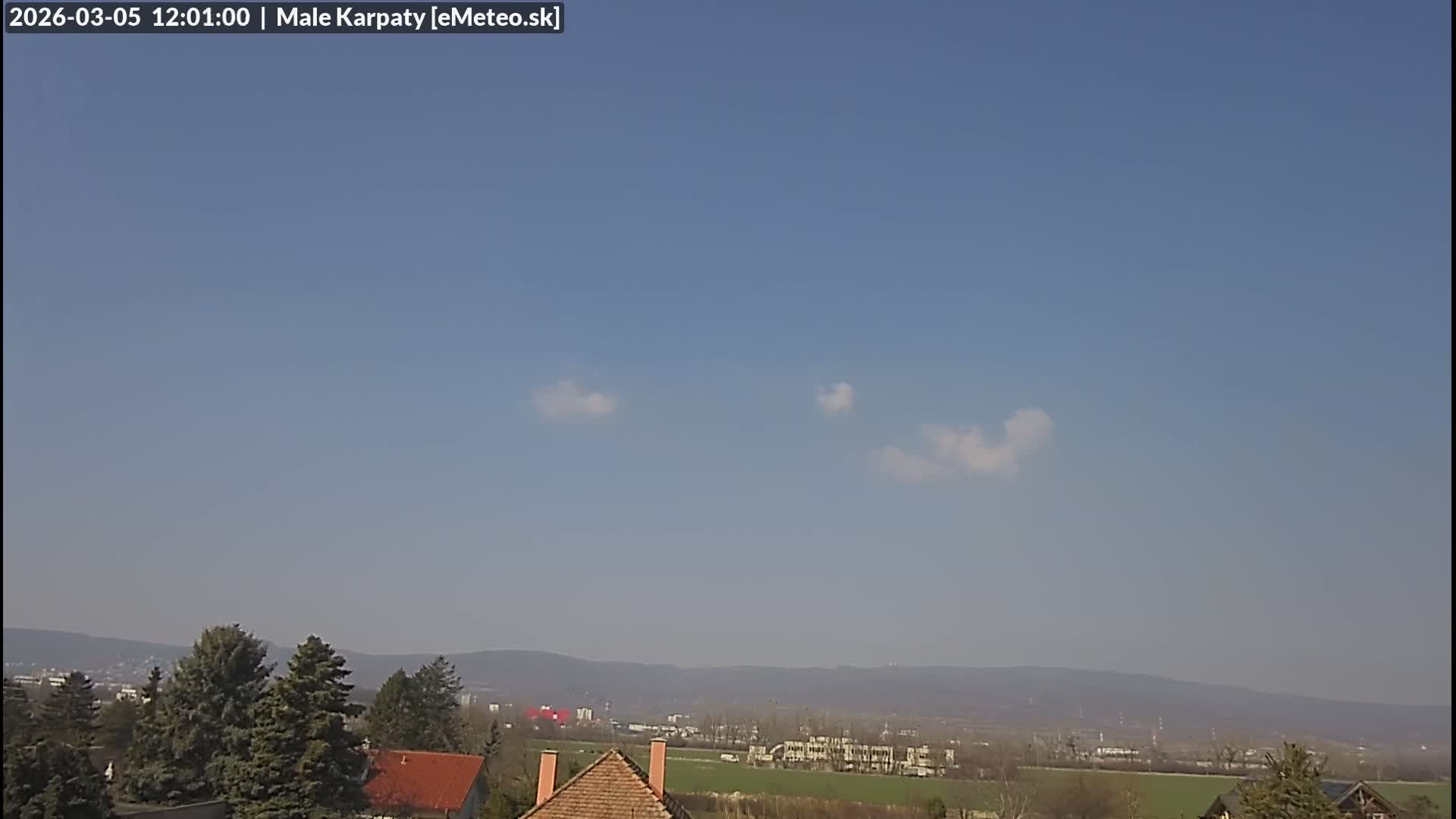 Bratislava , Little Carpathians (Malé Karpaty) View from Vajnory Live Cam -  Vajnory, Bratislava III, Bratislava, Slovakia