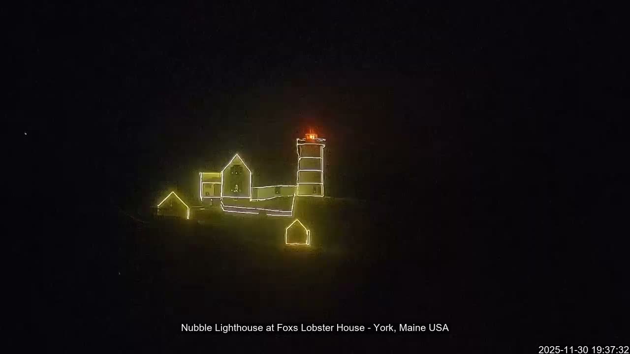 Nubble Lighthouse View Live Cam - York, Maine USA