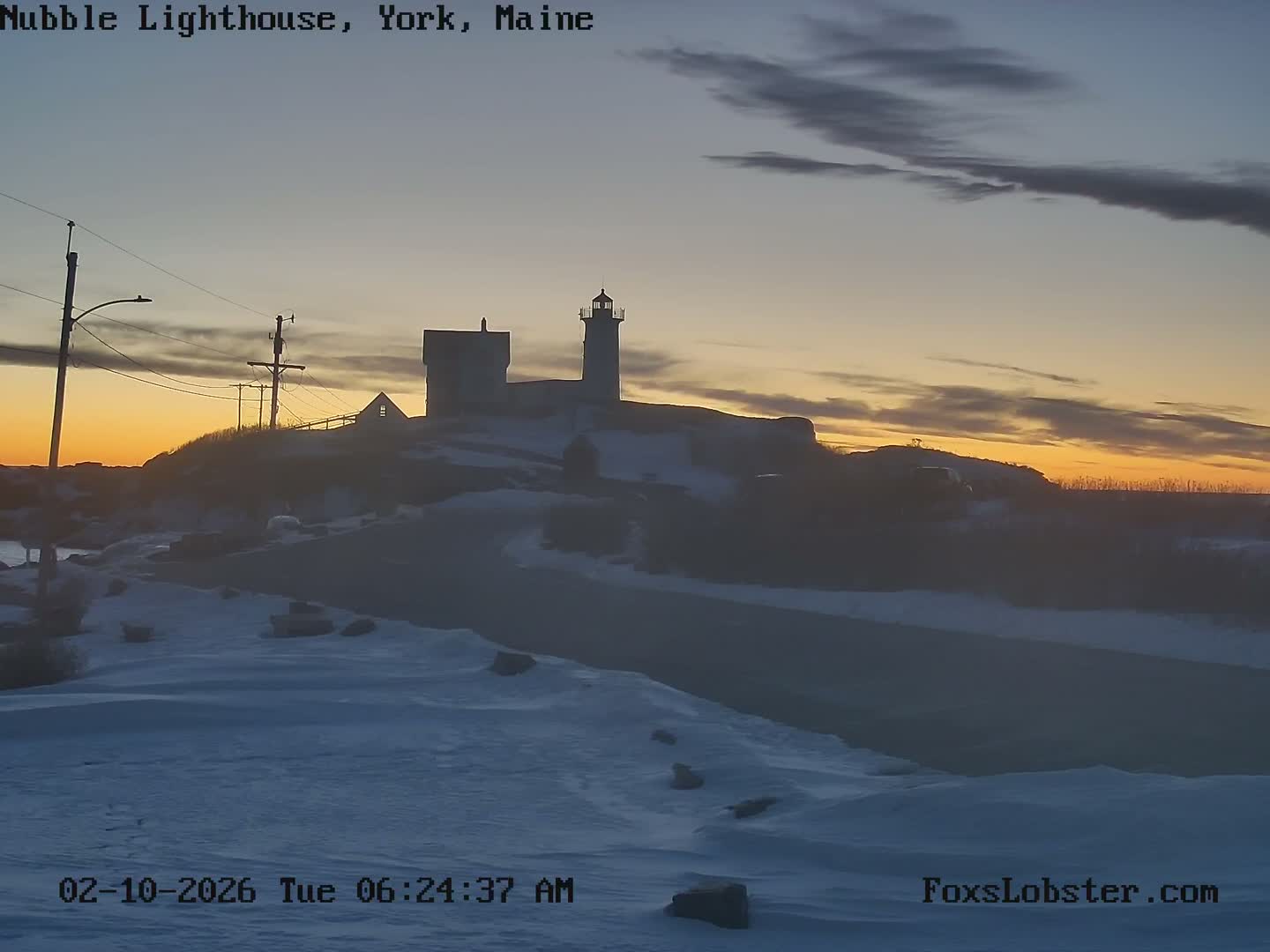 Nubble Lighthouse View Live Cam - York, Maine USA