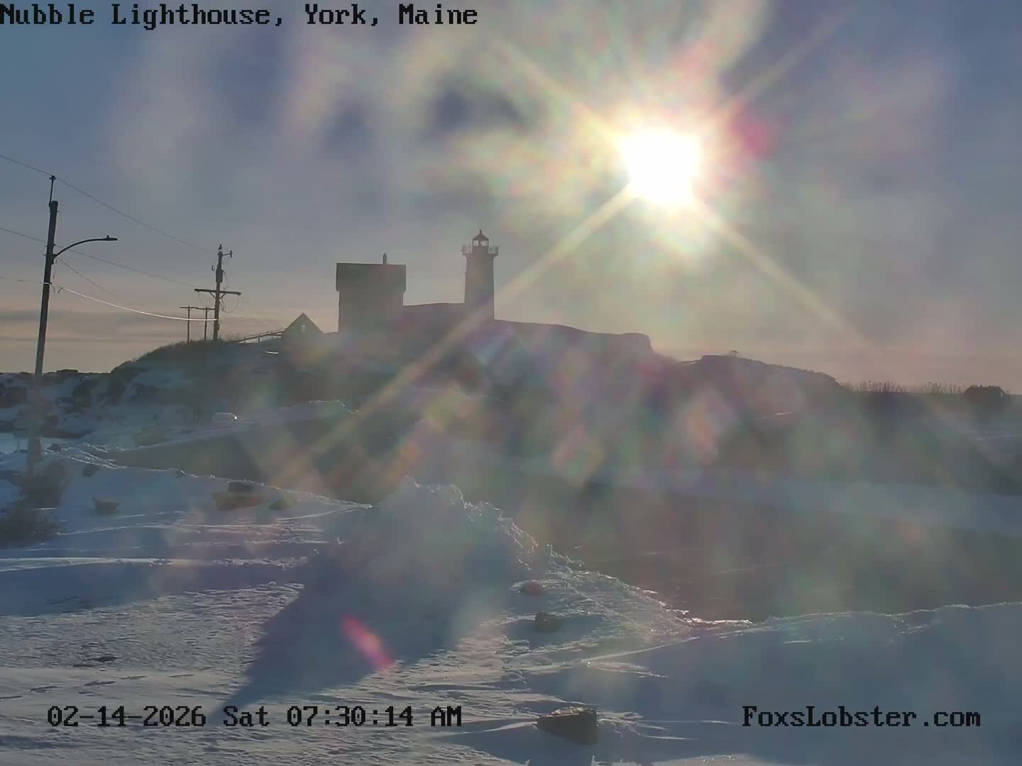 Nubble Lighthouse View Live Cam - York, Maine USA