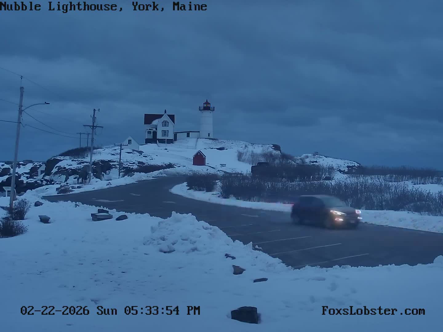 Nubble Lighthouse View Live Cam - York, Maine USA