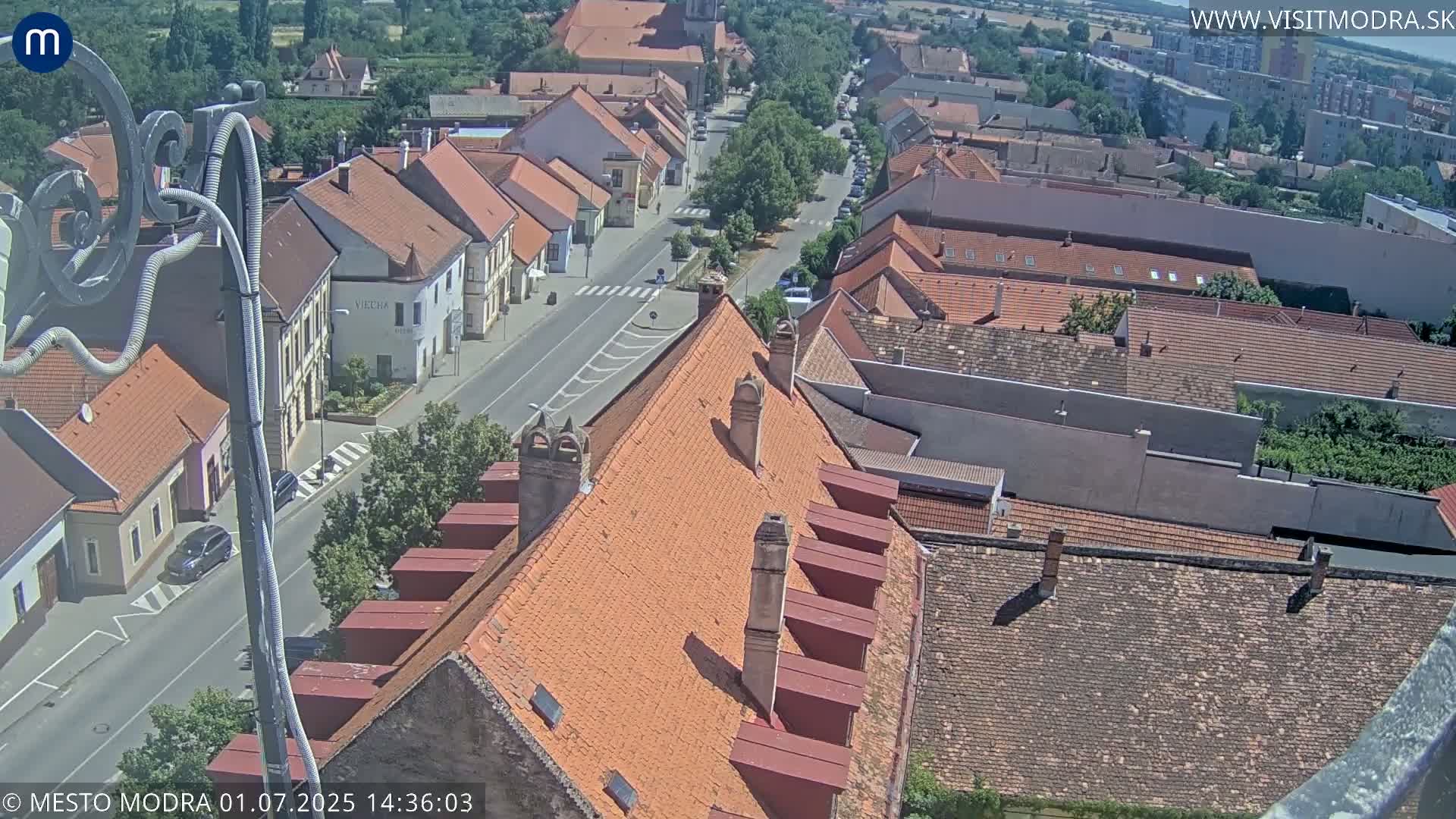 Modra South View Skyline Live Cam - Modra, Okres Pezinok, Bratislava, Slovakia