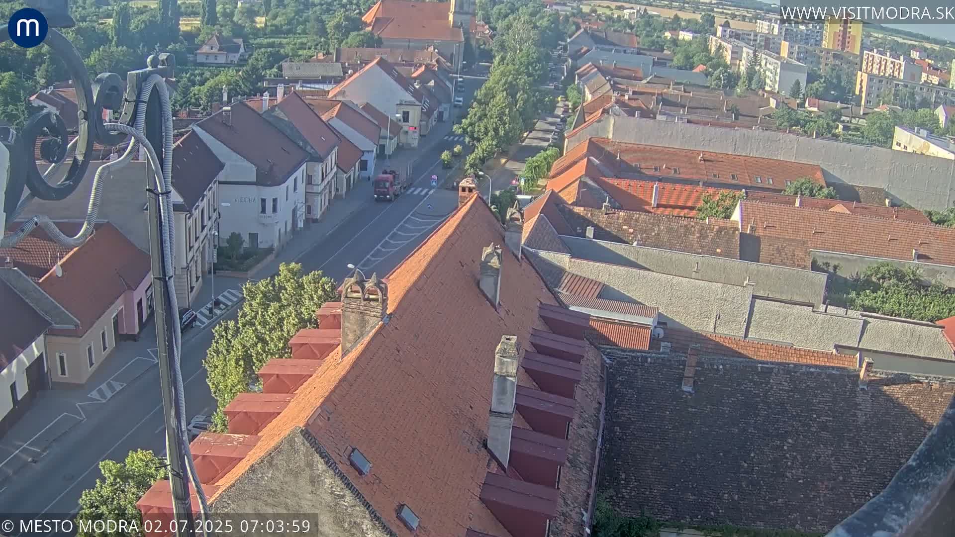 Modra South View Skyline Live Cam - Modra, Okres Pezinok, Bratislava, Slovakia