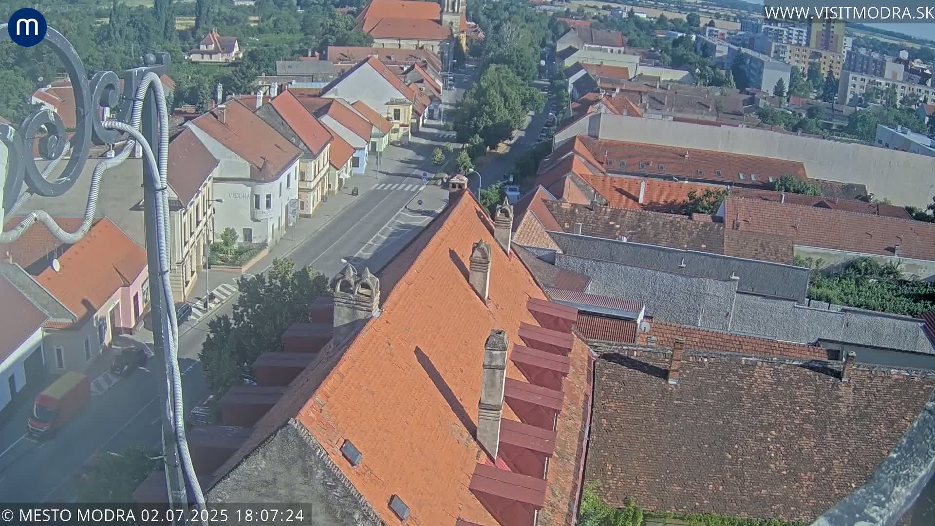 Modra South View Skyline Live Cam - Modra, Okres Pezinok, Bratislava, Slovakia