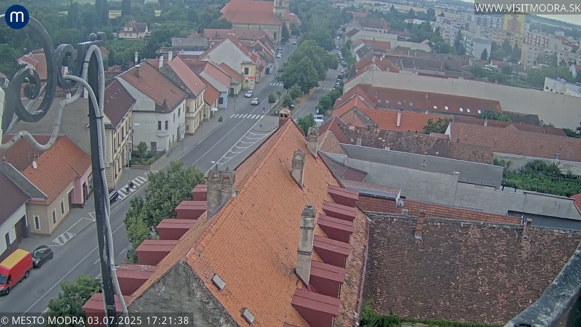 Modra South View Skyline Live Cam - Modra, Okres Pezinok, Bratislava, Slovakia