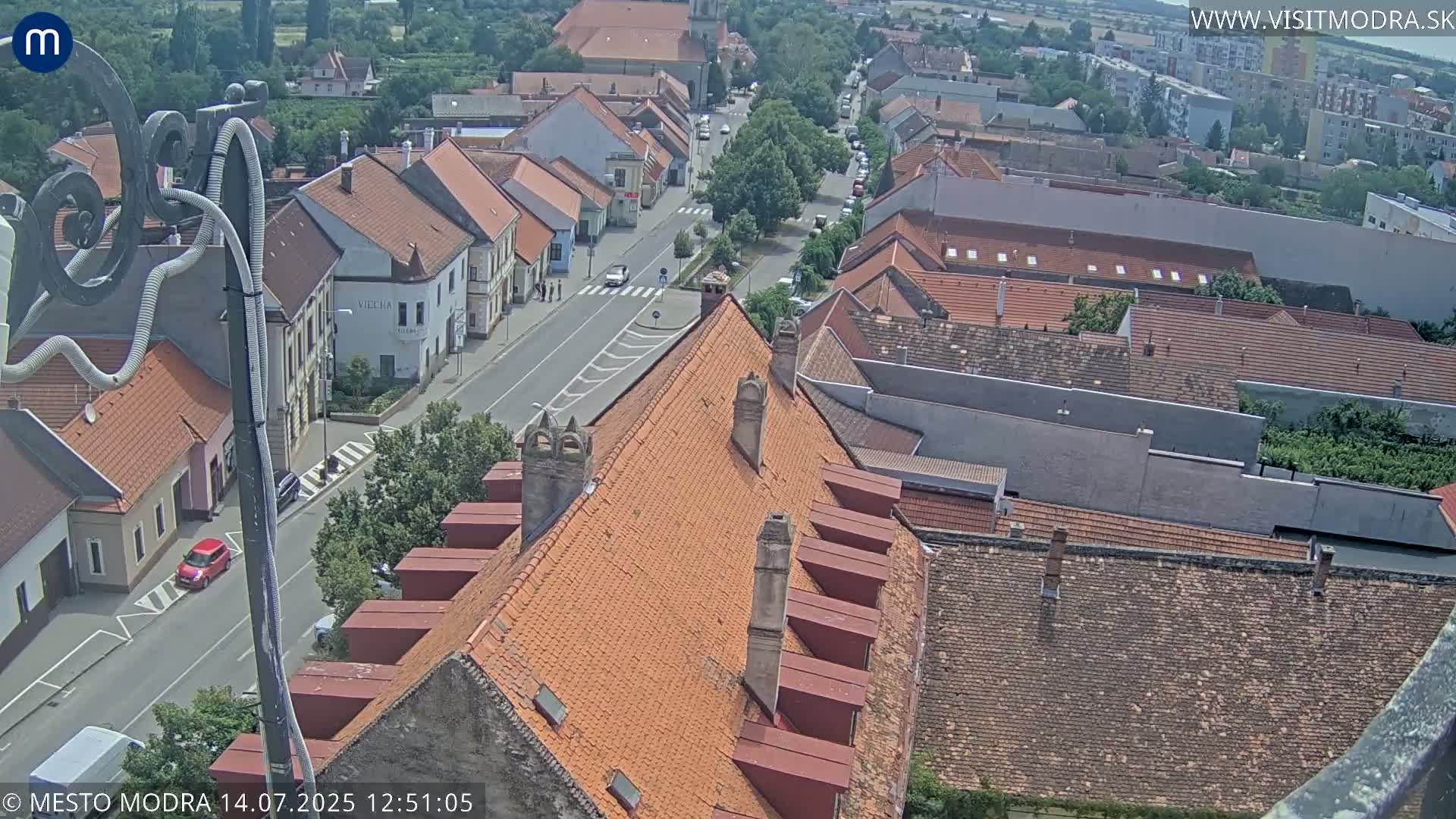 Modra South View Skyline Live Cam - Modra, Okres Pezinok, Bratislava, Slovakia