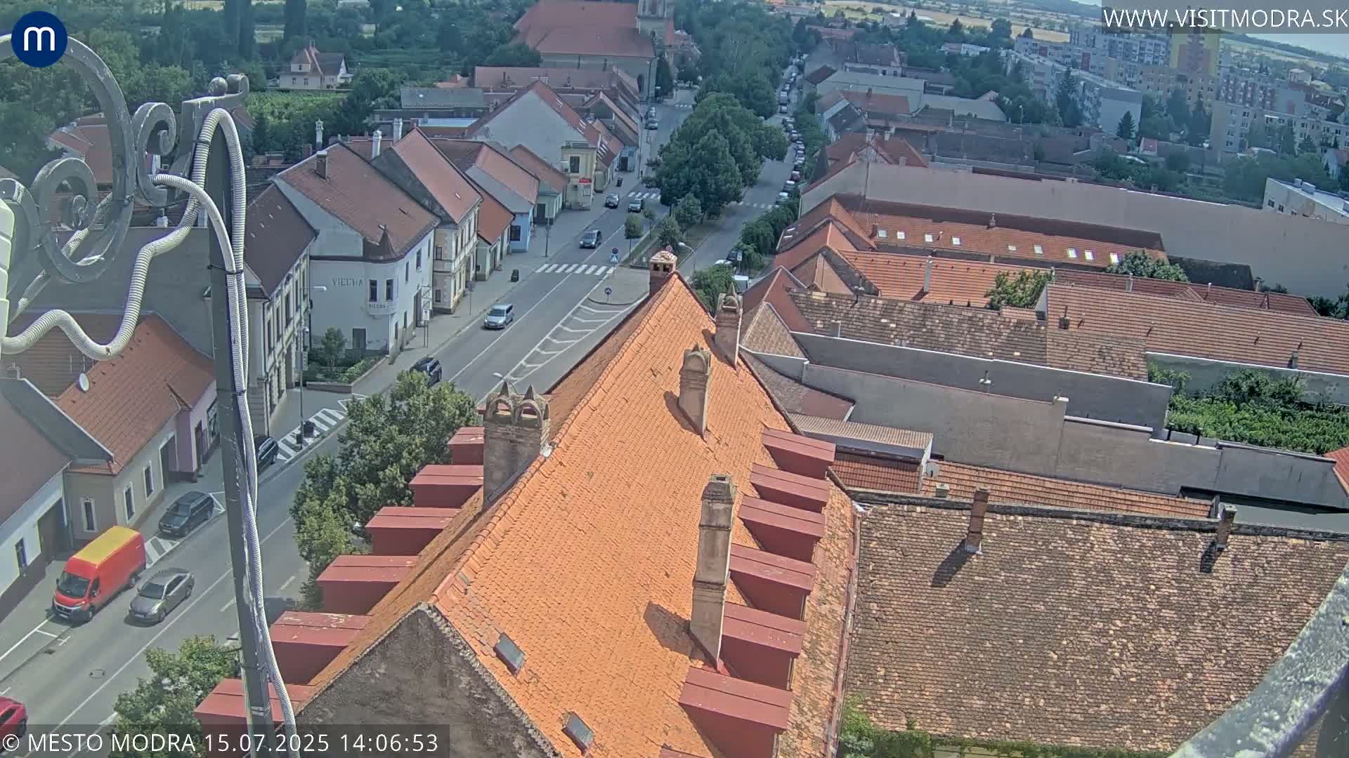 Modra South View Skyline Live Cam - Modra, Okres Pezinok, Bratislava, Slovakia