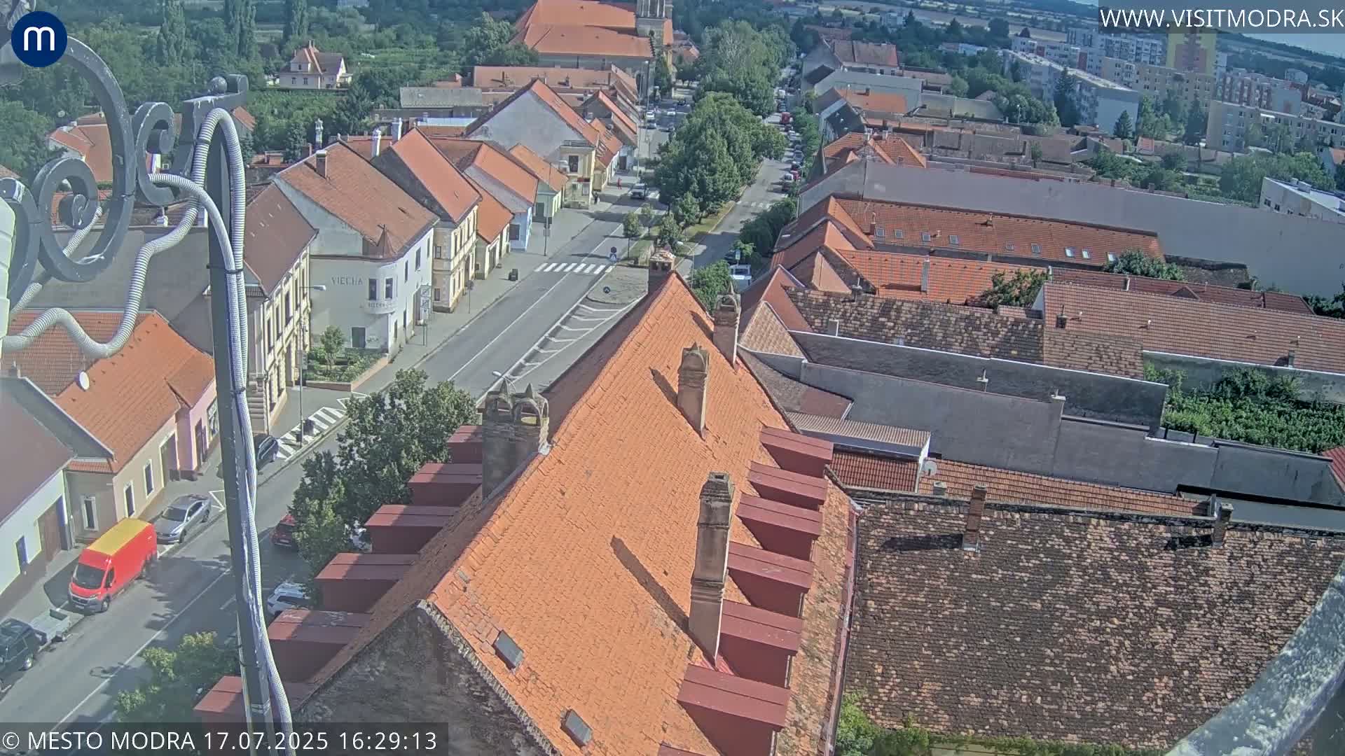 Modra South View Skyline Live Cam - Modra, Okres Pezinok, Bratislava, Slovakia