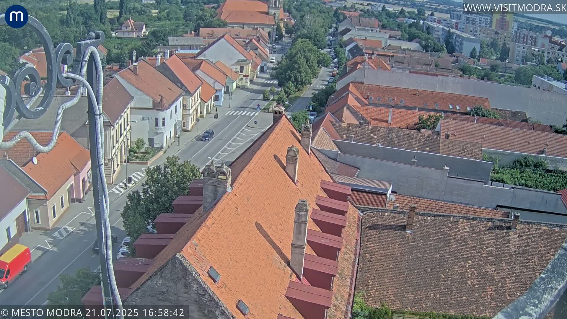 Modra South View Skyline Live Cam - Modra, Okres Pezinok, Bratislava, Slovakia