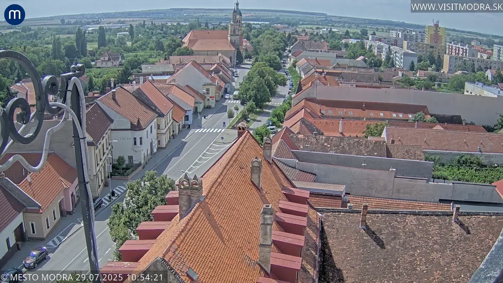 Modra South View Skyline Live Cam - Modra, Okres Pezinok, Bratislava, Slovakia