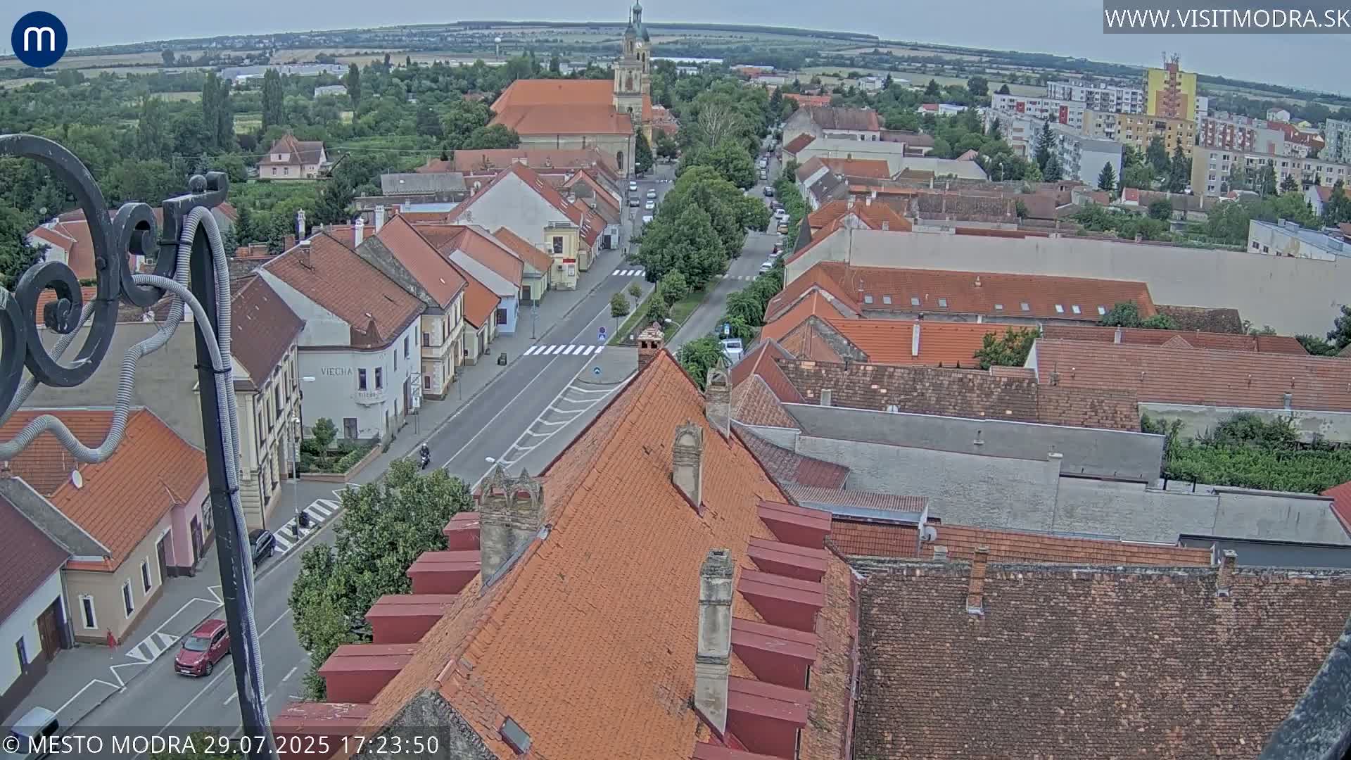 Modra South View Skyline Live Cam - Modra, Okres Pezinok, Bratislava, Slovakia