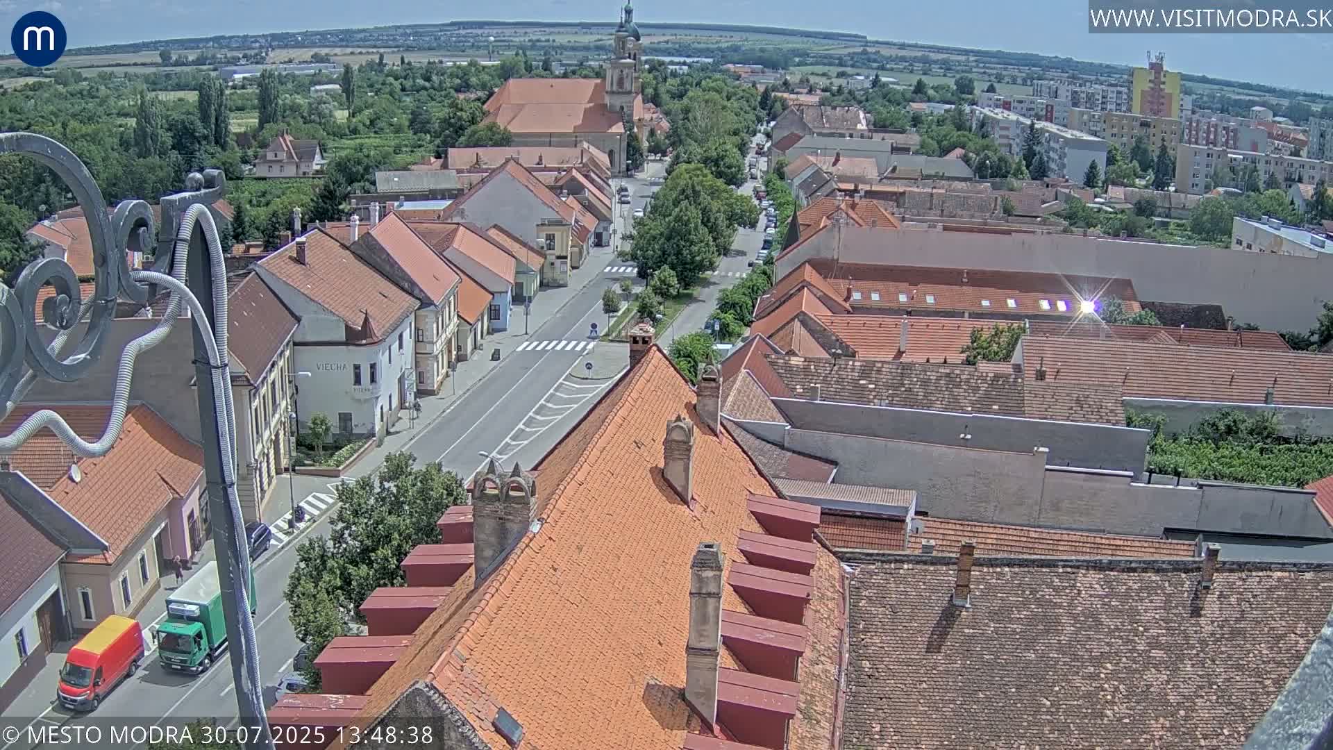 Modra South View Skyline Live Cam - Modra, Okres Pezinok, Bratislava, Slovakia