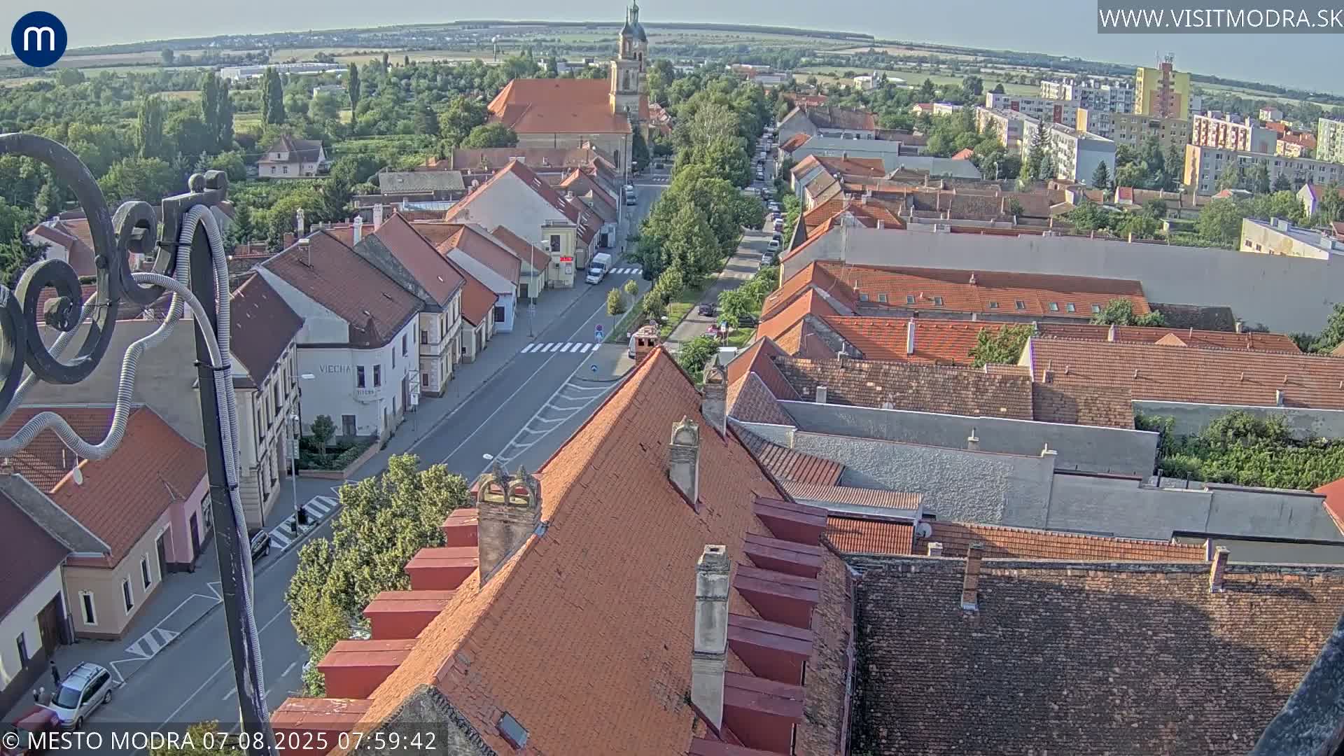 Modra South View Skyline Live Cam - Modra, Okres Pezinok, Bratislava, Slovakia