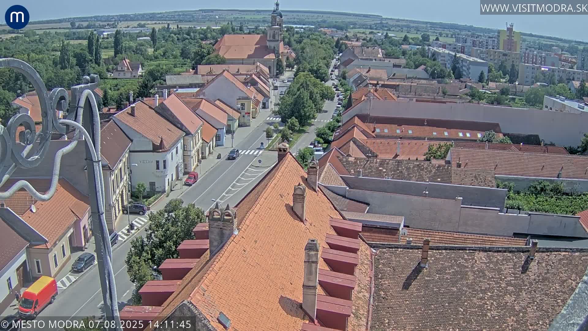 Modra South View Skyline Live Cam - Modra, Okres Pezinok, Bratislava, Slovakia