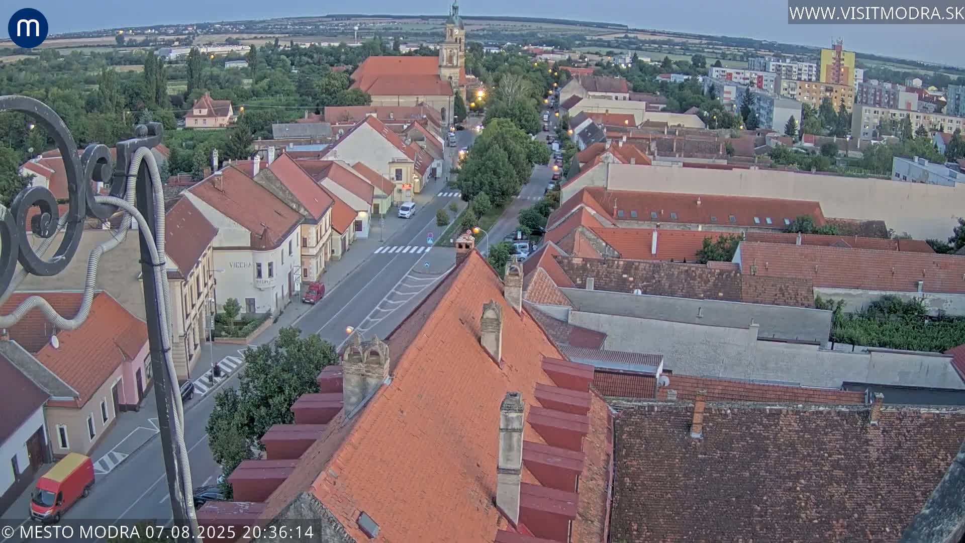 Modra South View Skyline Live Cam - Modra, Okres Pezinok, Bratislava, Slovakia