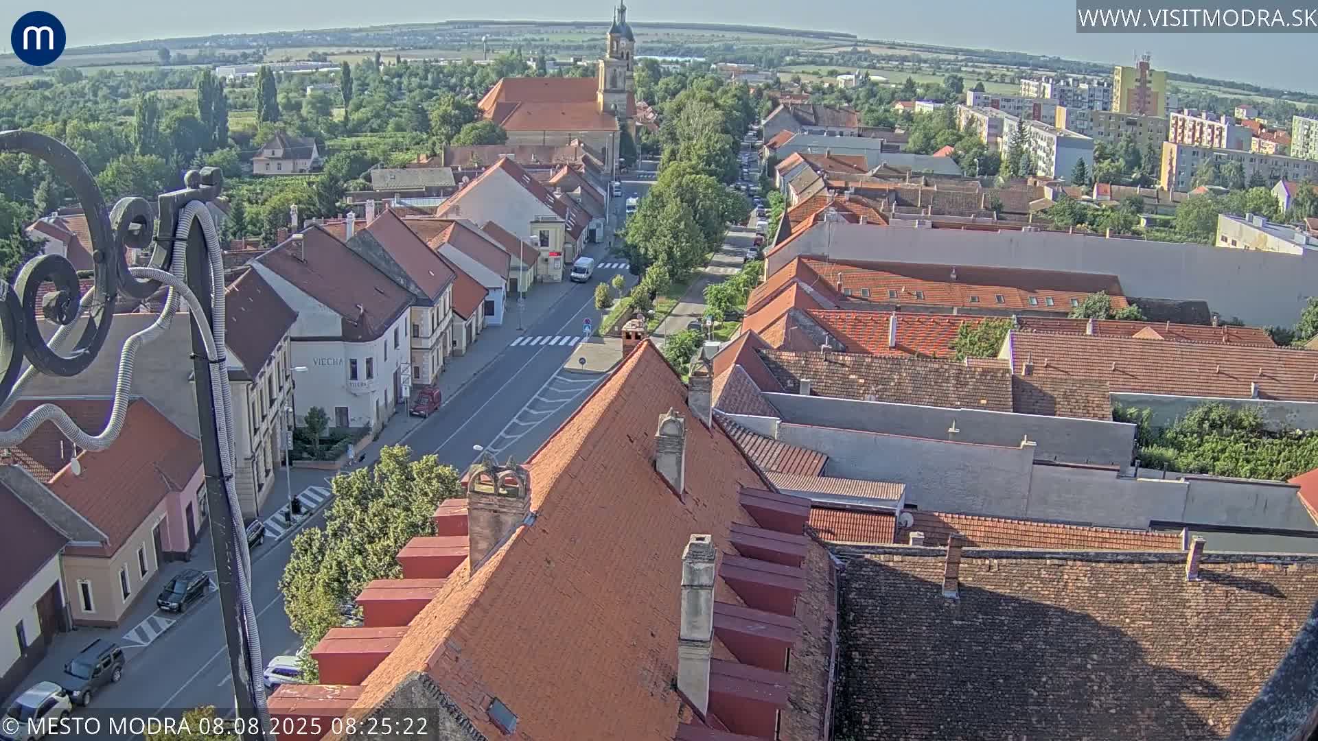 Modra South View Skyline Live Cam - Modra, Okres Pezinok, Bratislava, Slovakia