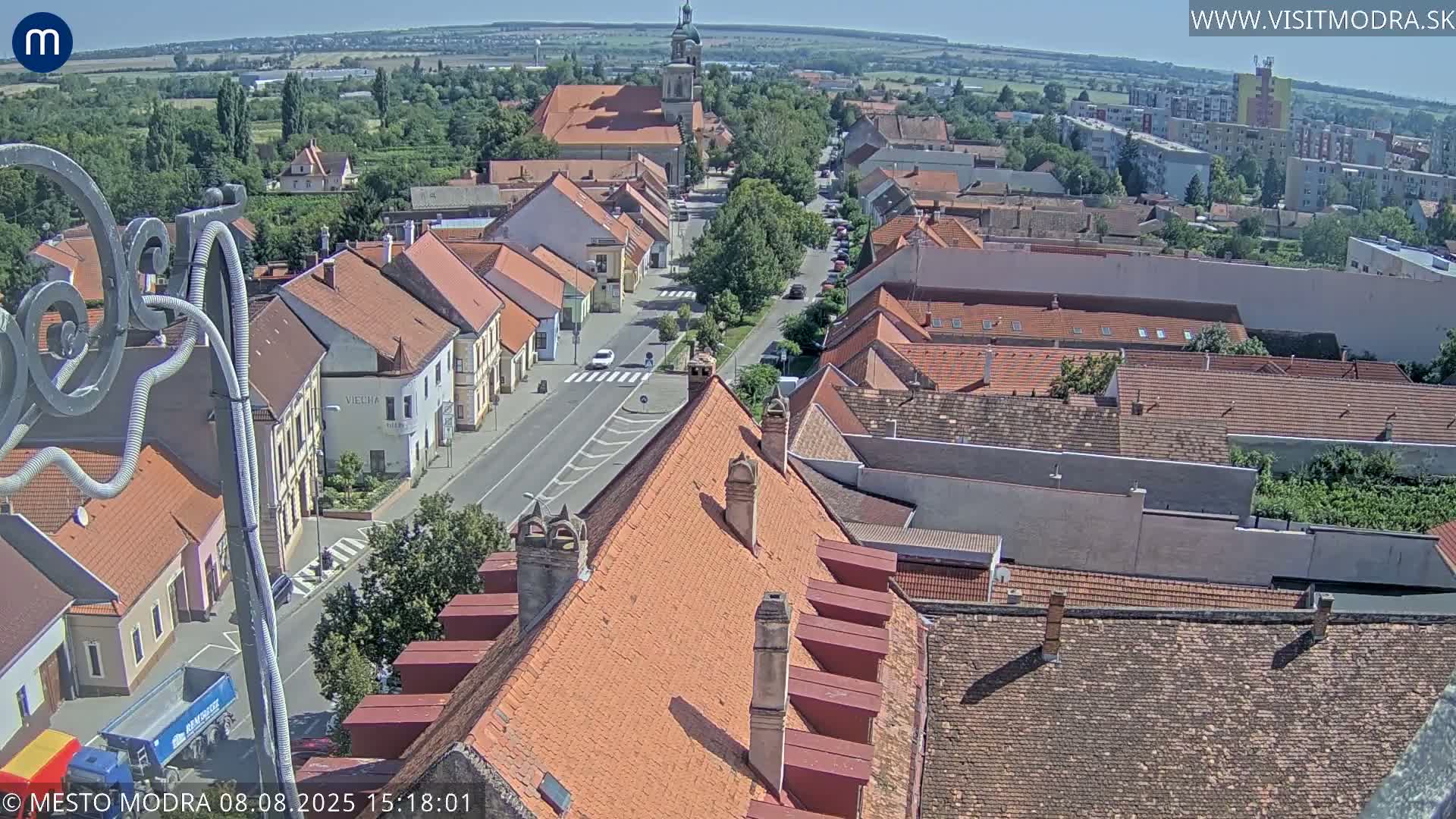 Modra South View Skyline Live Cam - Modra, Okres Pezinok, Bratislava, Slovakia