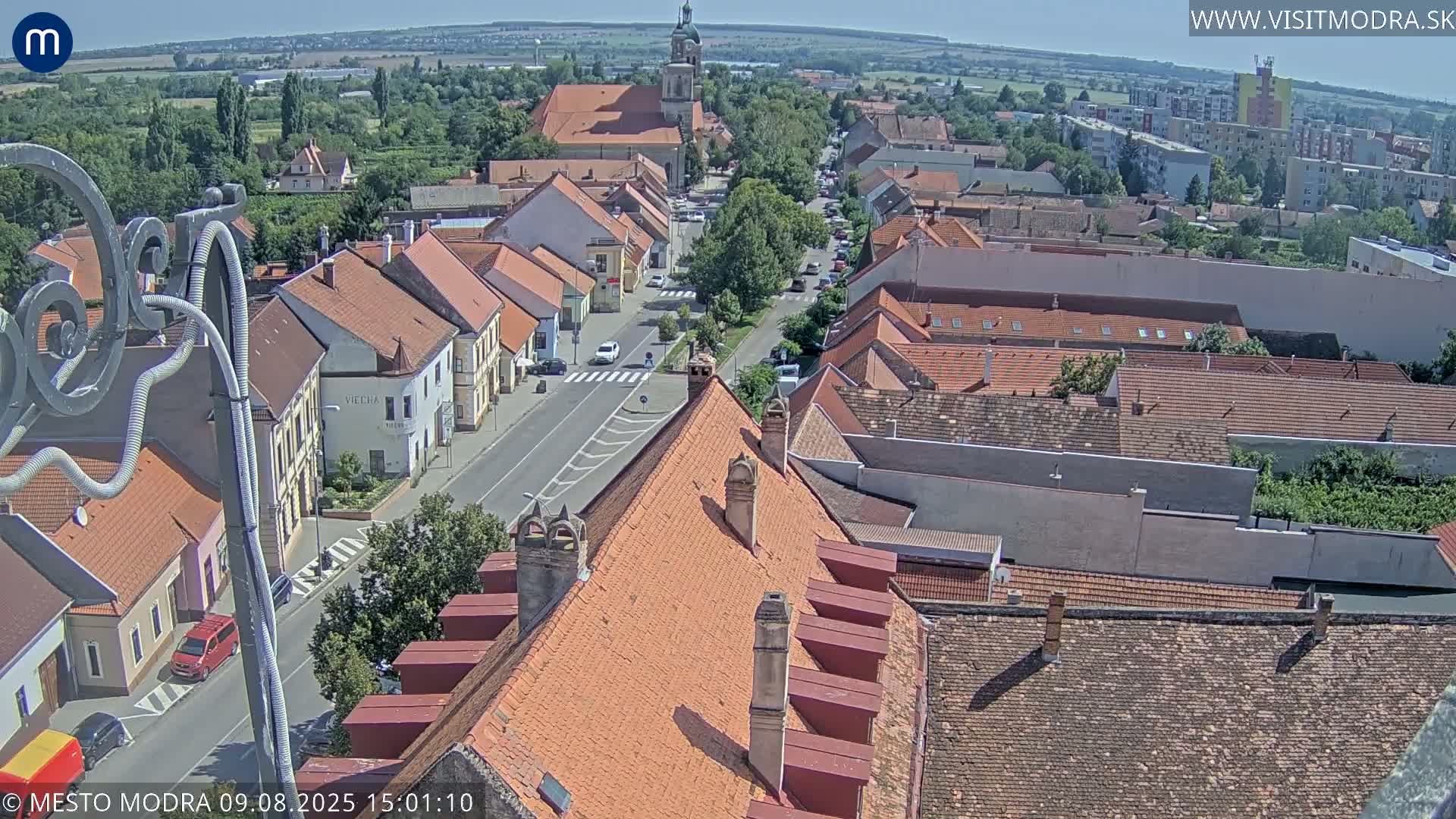 Modra South View Skyline Live Cam - Modra, Okres Pezinok, Bratislava, Slovakia
