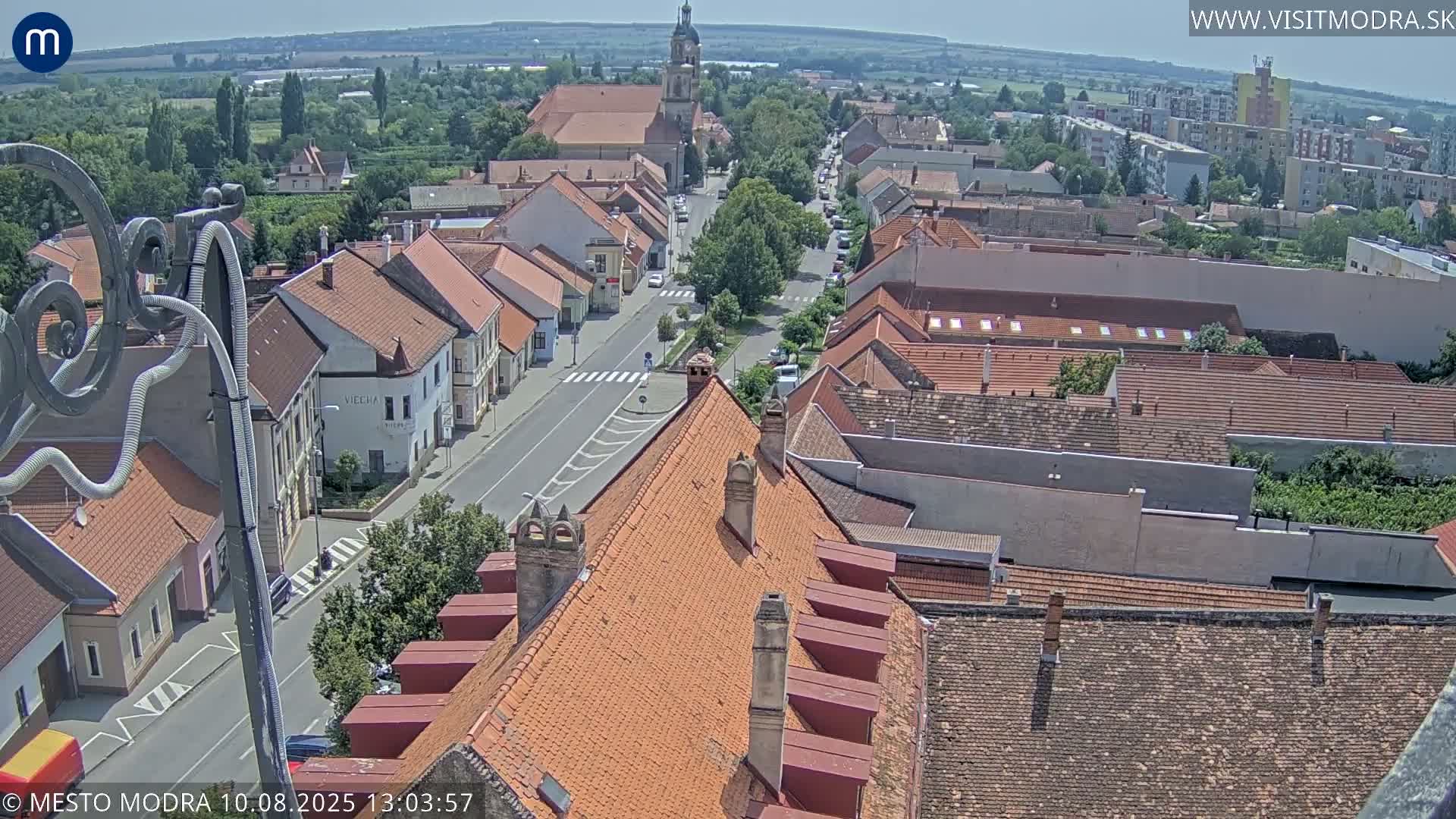 Modra South View Skyline Live Cam - Modra, Okres Pezinok, Bratislava, Slovakia
