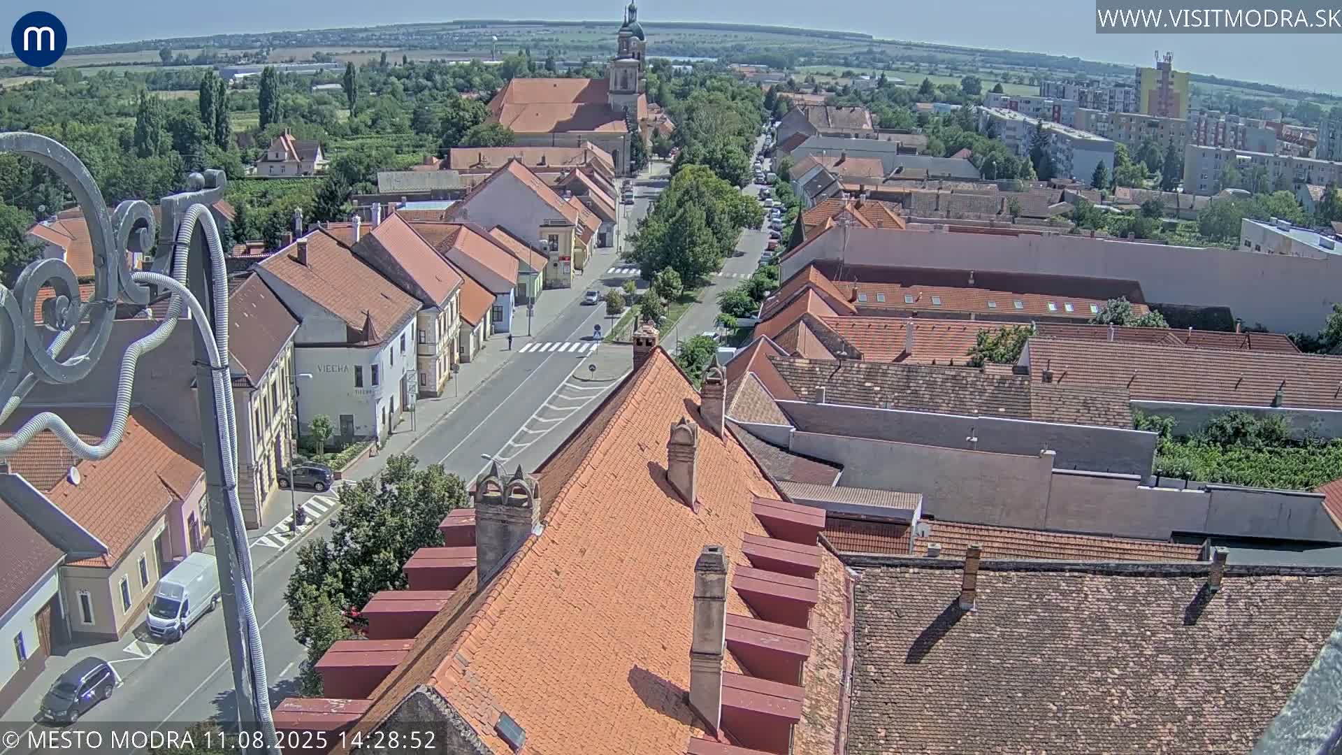 Modra South View Skyline Live Cam - Modra, Okres Pezinok, Bratislava, Slovakia