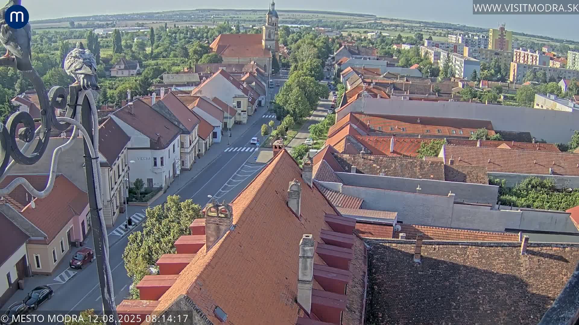 Modra South View Skyline Live Cam - Modra, Okres Pezinok, Bratislava, Slovakia