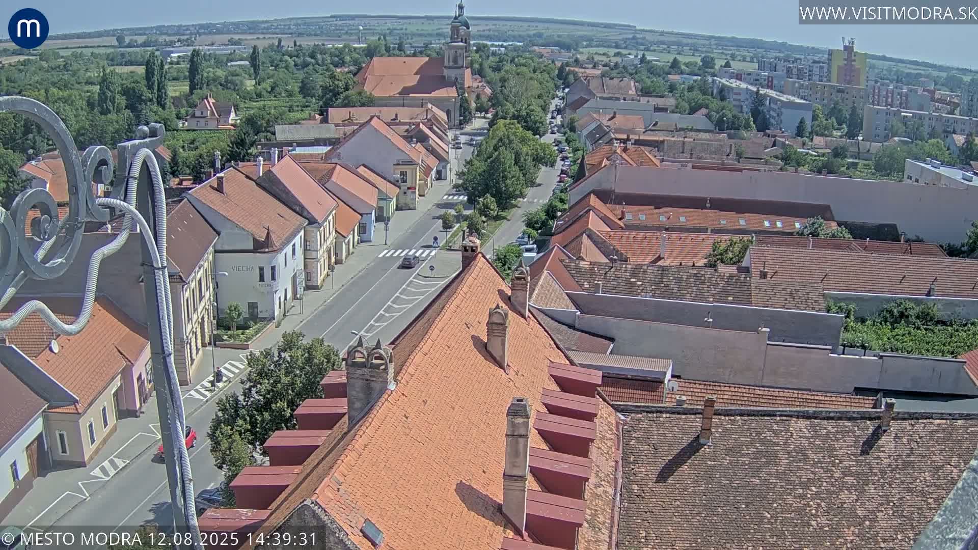 Modra South View Skyline Live Cam - Modra, Okres Pezinok, Bratislava, Slovakia