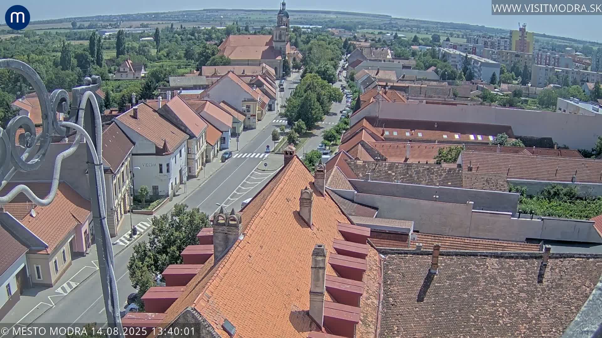 Modra South View Skyline Live Cam - Modra, Okres Pezinok, Bratislava, Slovakia