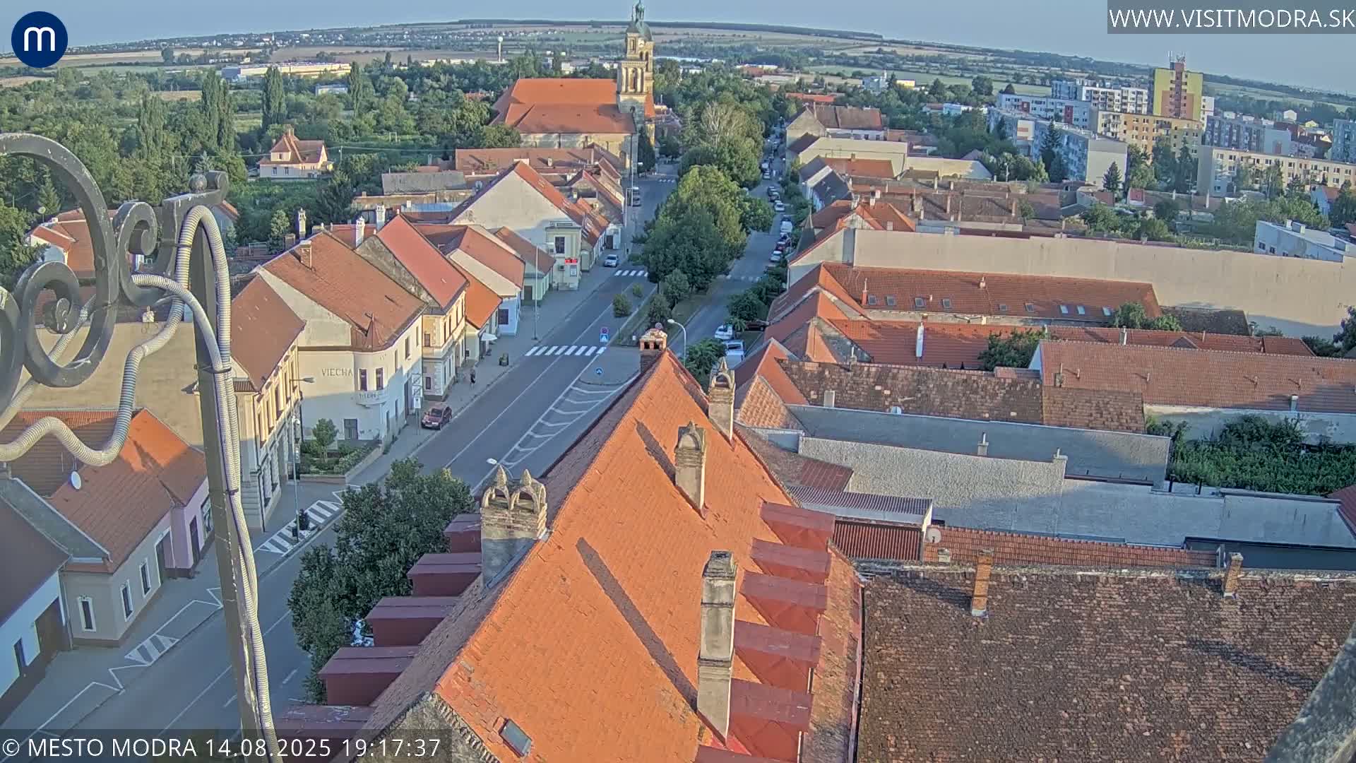 Modra South View Skyline Live Cam - Modra, Okres Pezinok, Bratislava, Slovakia