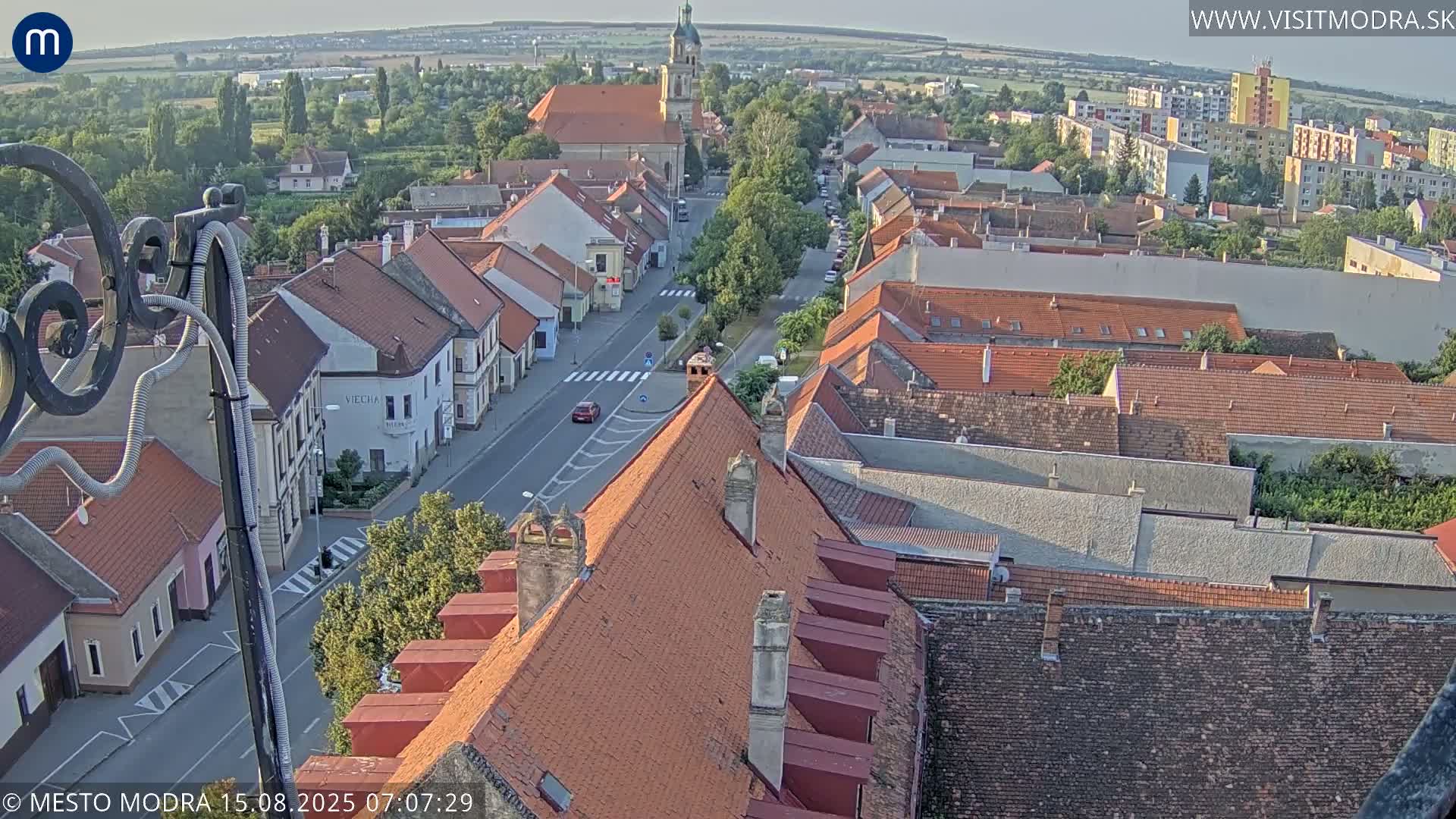 Modra South View Skyline Live Cam - Modra, Okres Pezinok, Bratislava, Slovakia
