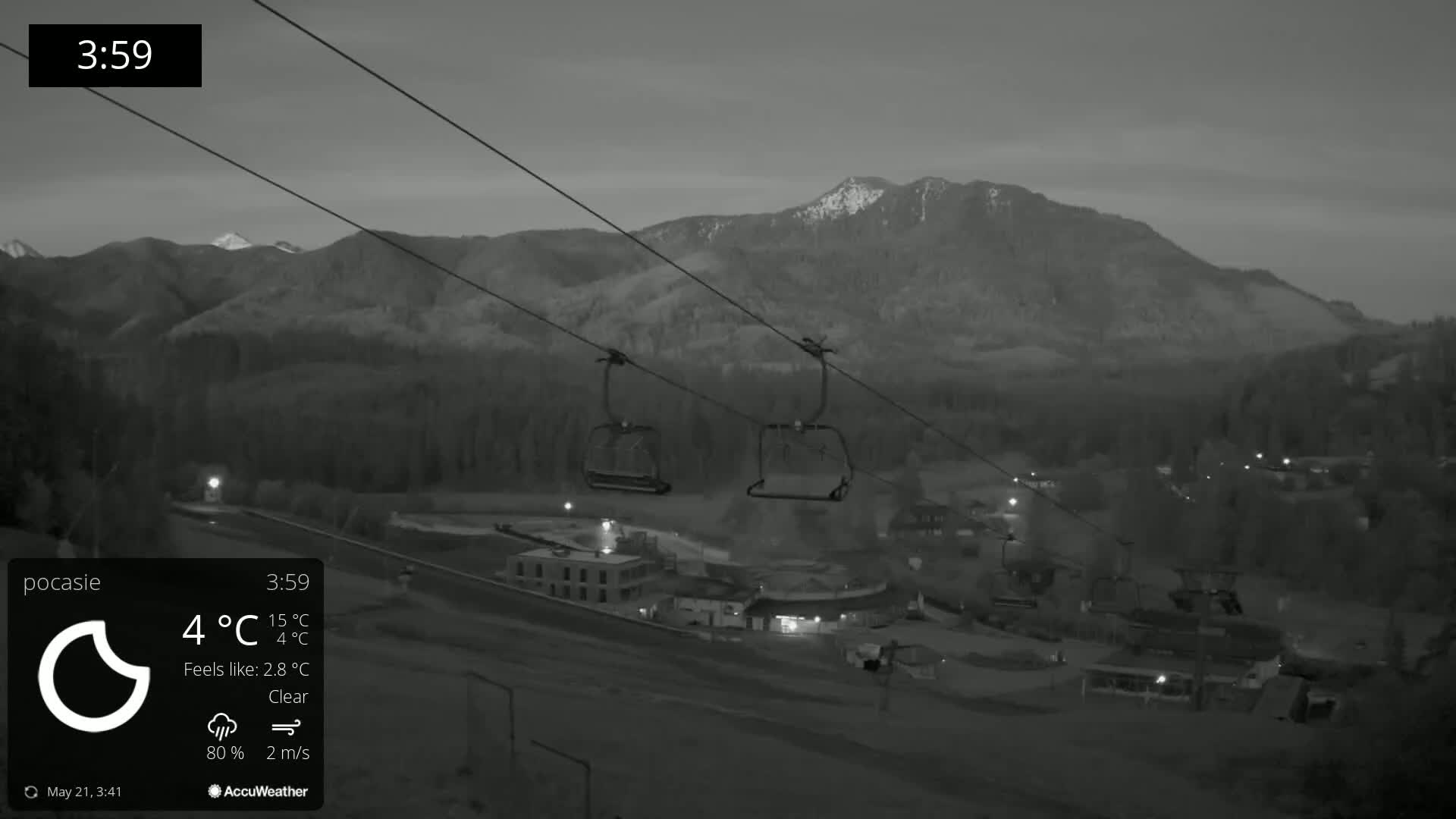 Meander Oravice Village Ski Slopes & Osobita Mountain Live Cam - Vitanova, Tvrdosin, Zilina, Slovakia
