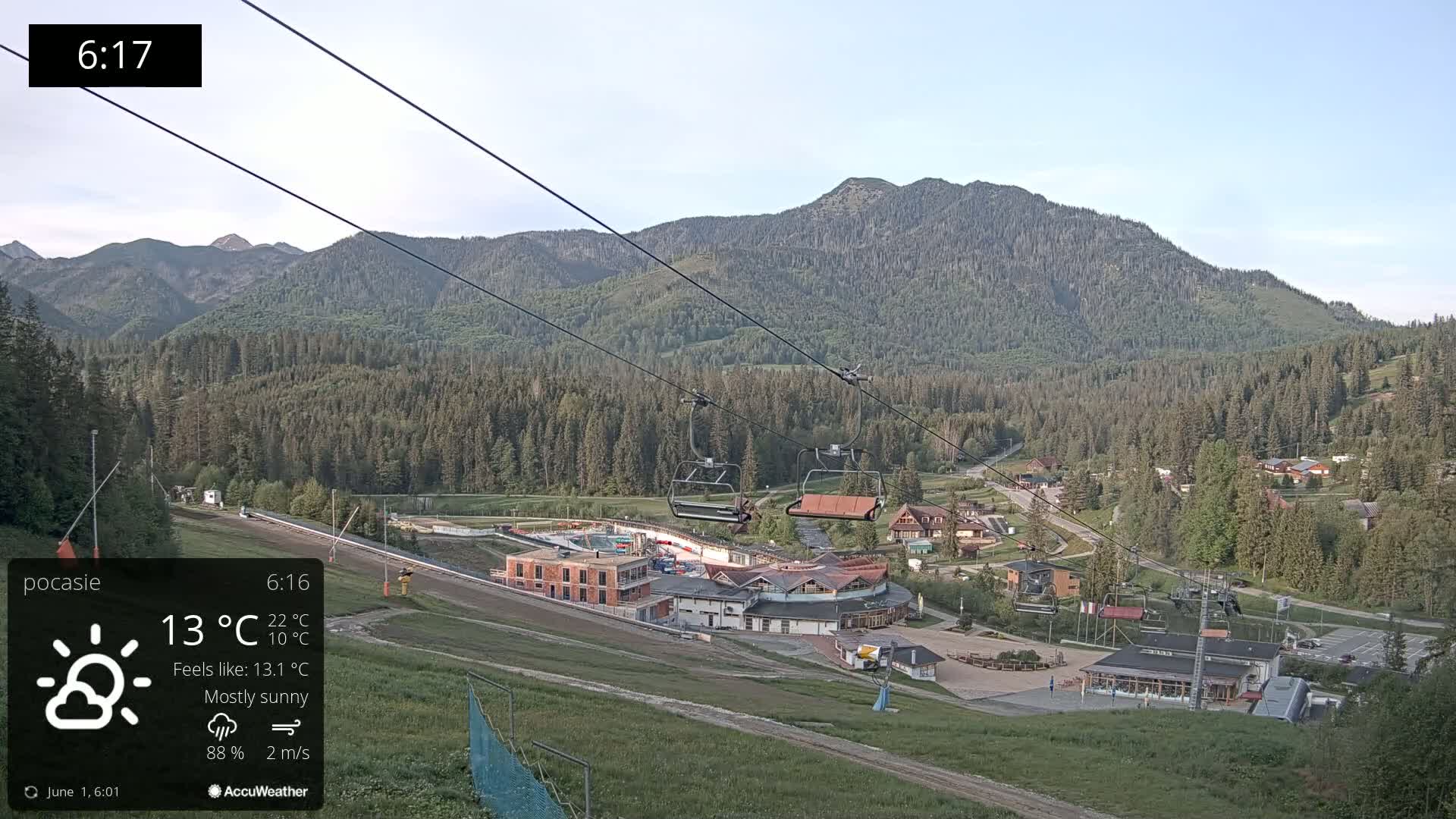 Meander Oravice Village Ski Slopes & Osobita Mountain Live Cam - Vitanova, Tvrdosin, Zilina, Slovakia