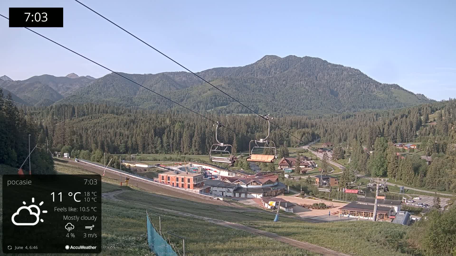 Meander Oravice Village Ski Slopes & Osobita Mountain Live Cam - Vitanova, Tvrdosin, Zilina, Slovakia