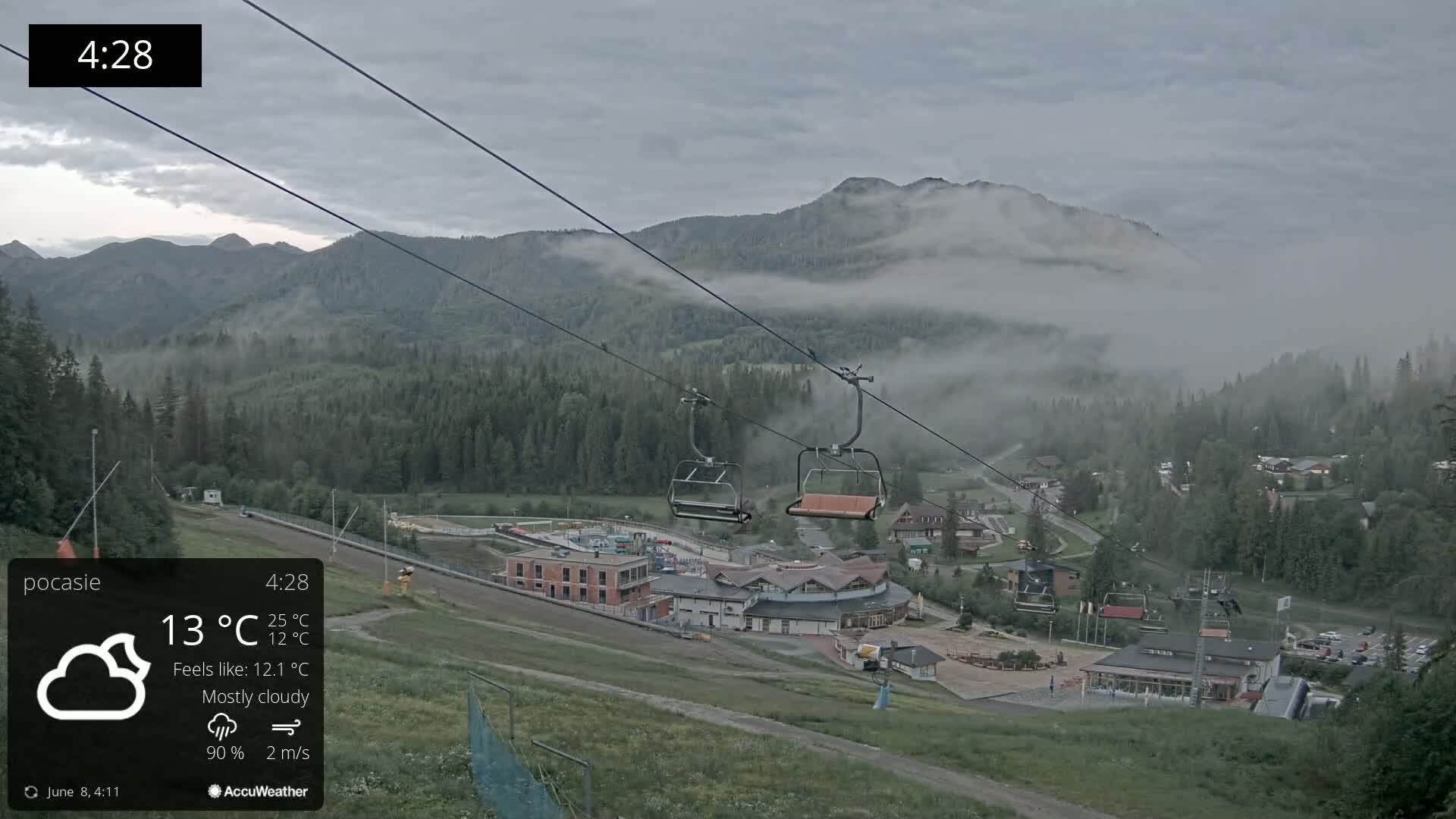 Meander Oravice Village Ski Slopes & Osobita Mountain Live Cam - Vitanova, Tvrdosin, Zilina, Slovakia