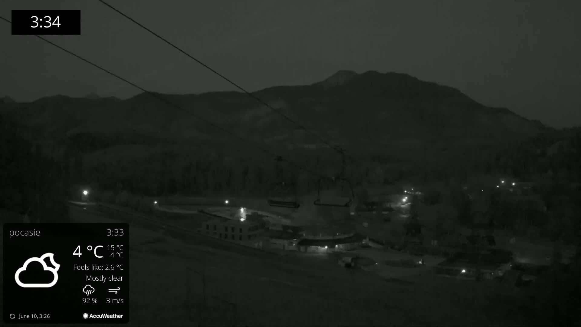 Meander Oravice Village Ski Slopes & Osobita Mountain Live Cam - Vitanova, Tvrdosin, Zilina, Slovakia