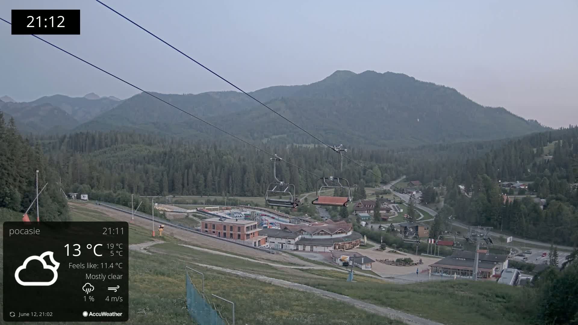 Meander Oravice Village Ski Slopes & Osobita Mountain Live Cam - Vitanova, Tvrdosin, Zilina, Slovakia