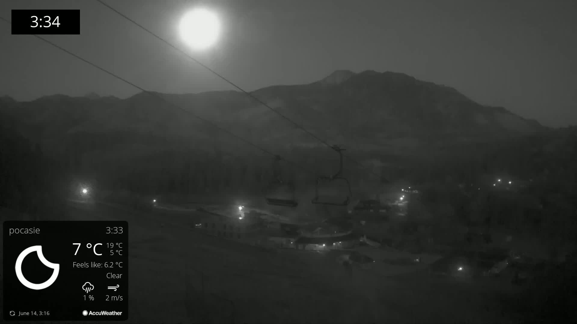 Meander Oravice Village Ski Slopes & Osobita Mountain Live Cam - Vitanova, Tvrdosin, Zilina, Slovakia