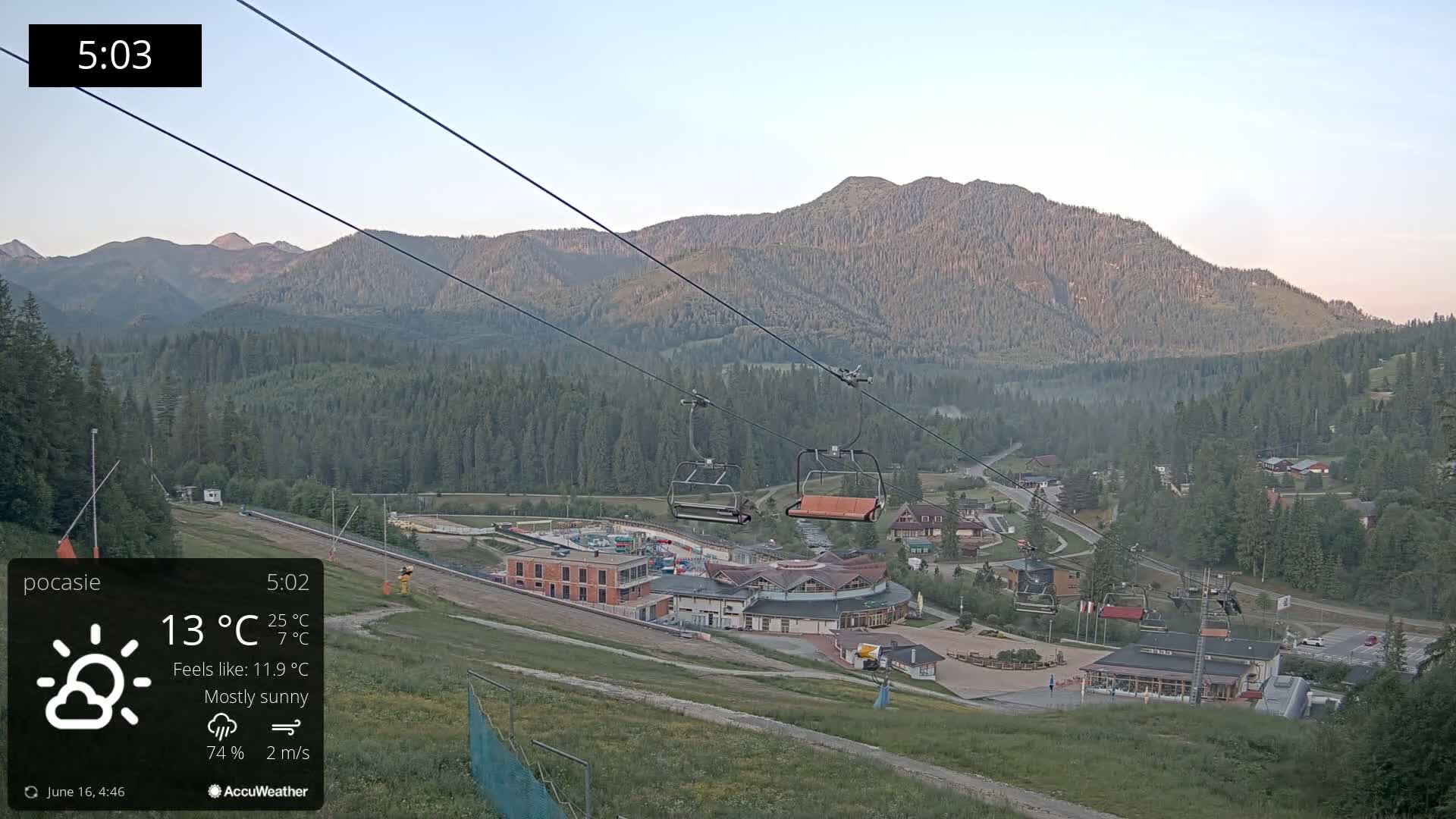 Meander Oravice Village Ski Slopes & Osobita Mountain Live Cam - Vitanova, Tvrdosin, Zilina, Slovakia