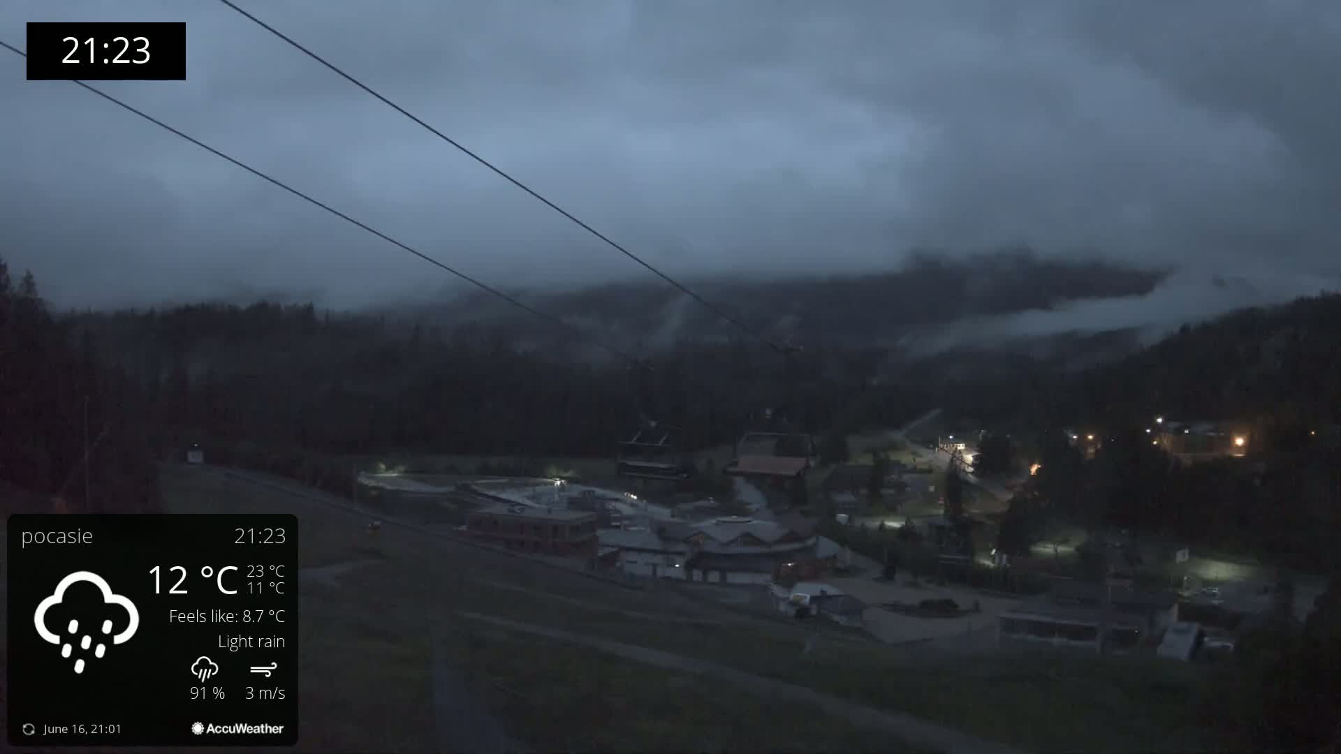 Meander Oravice Village Ski Slopes & Osobita Mountain Live Cam - Vitanova, Tvrdosin, Zilina, Slovakia