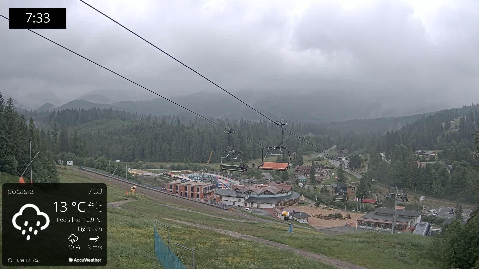 Meander Oravice Village Ski Slopes & Osobita Mountain Live Cam - Vitanova, Tvrdosin, Zilina, Slovakia