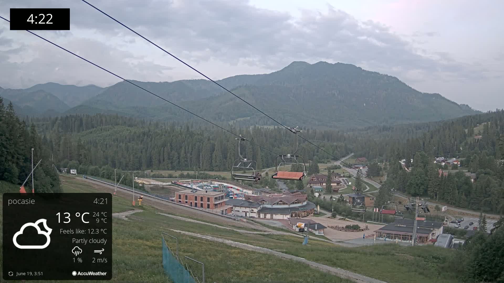 Meander Oravice Village Ski Slopes & Osobita Mountain Live Cam - Vitanova, Tvrdosin, Zilina, Slovakia