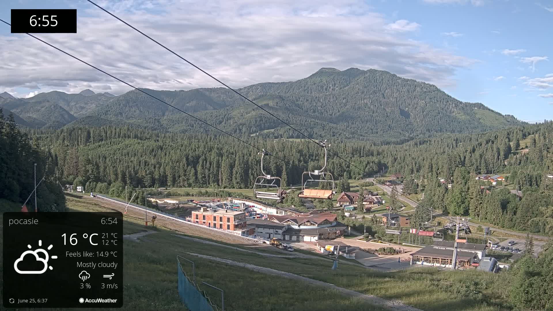 Meander Oravice Village Ski Slopes & Osobita Mountain Live Cam - Vitanova, Tvrdosin, Zilina, Slovakia