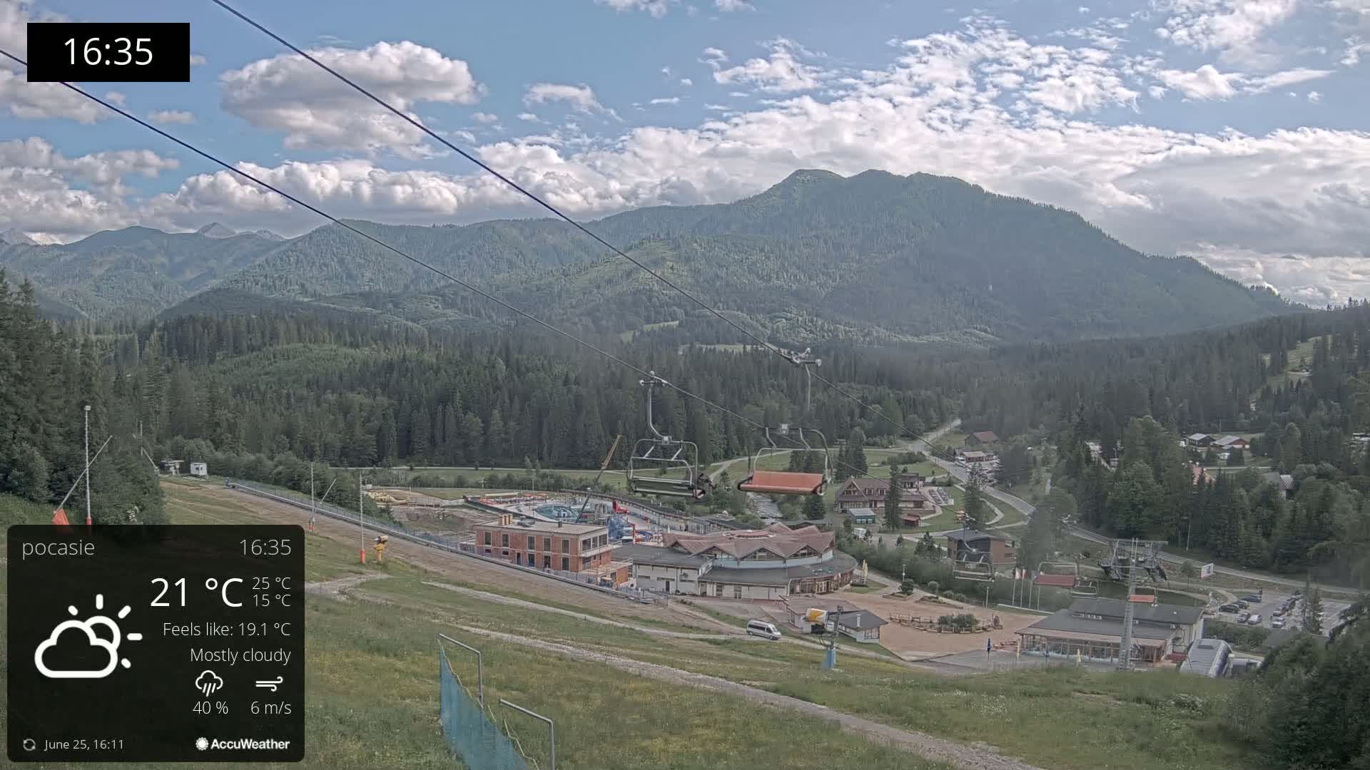 Meander Oravice Village Ski Slopes & Osobita Mountain Live Cam - Vitanova, Tvrdosin, Zilina, Slovakia