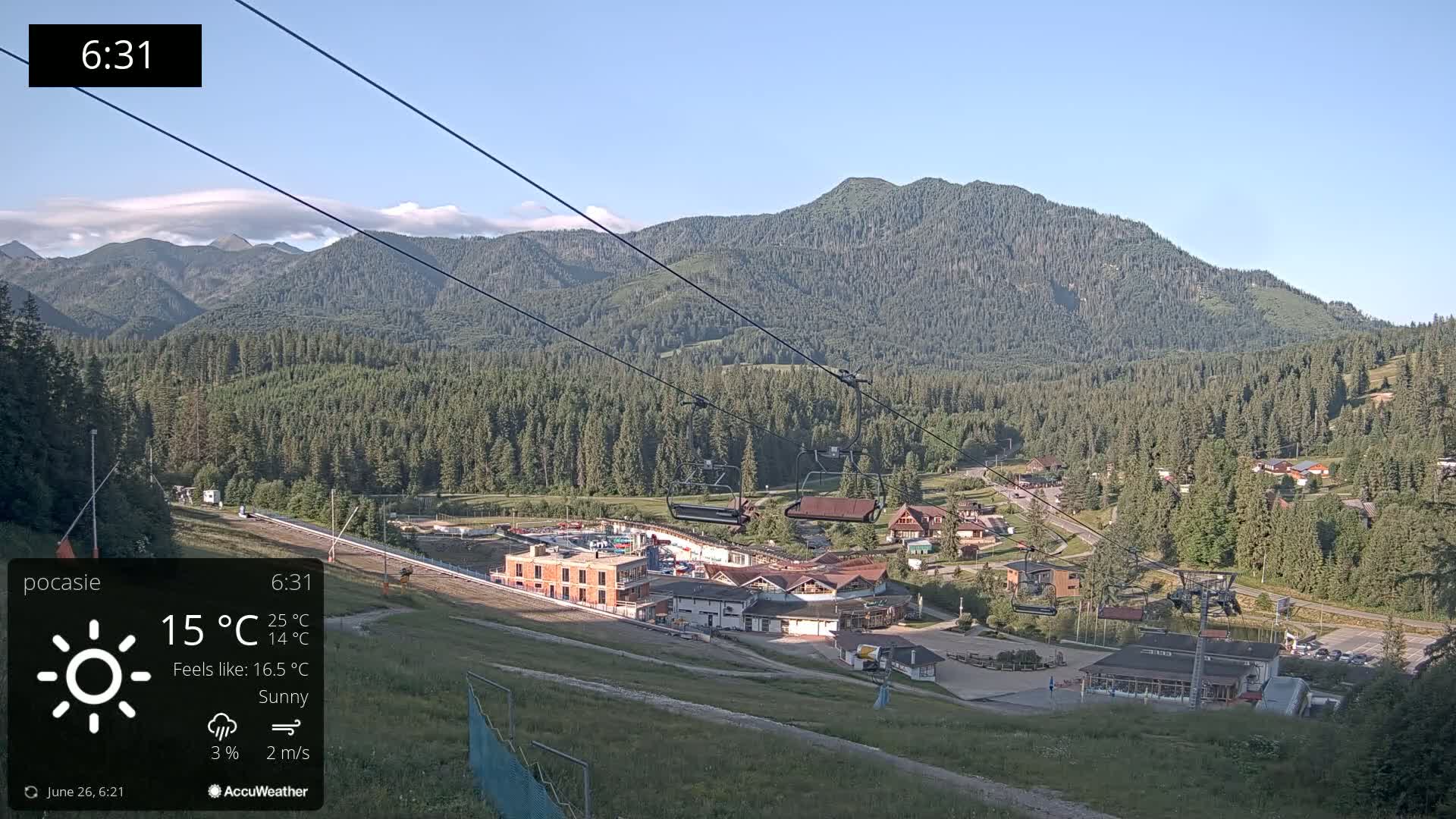 Meander Oravice Village Ski Slopes & Osobita Mountain Live Cam - Vitanova, Tvrdosin, Zilina, Slovakia