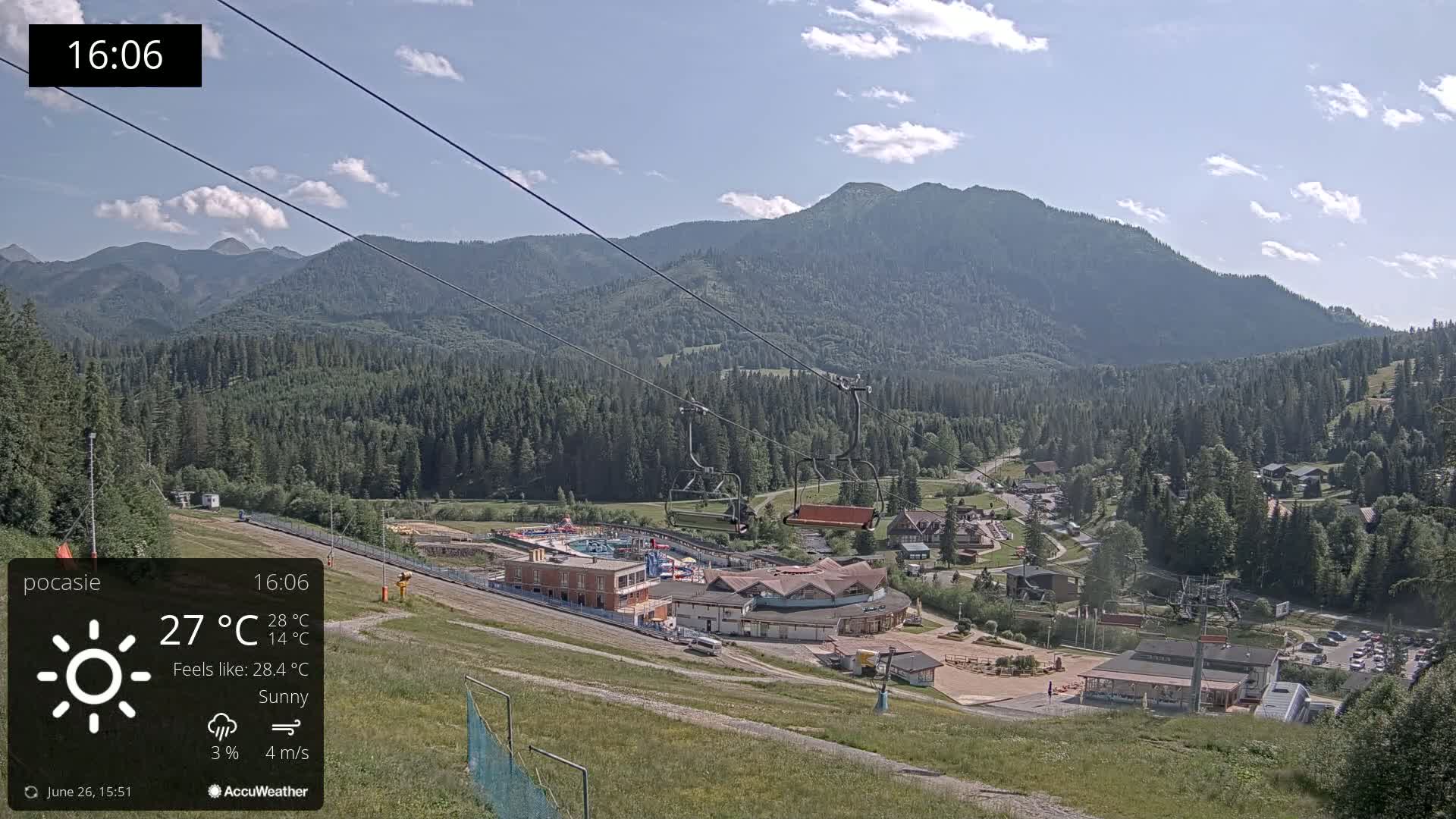 Meander Oravice Village Ski Slopes & Osobita Mountain Live Cam - Vitanova, Tvrdosin, Zilina, Slovakia