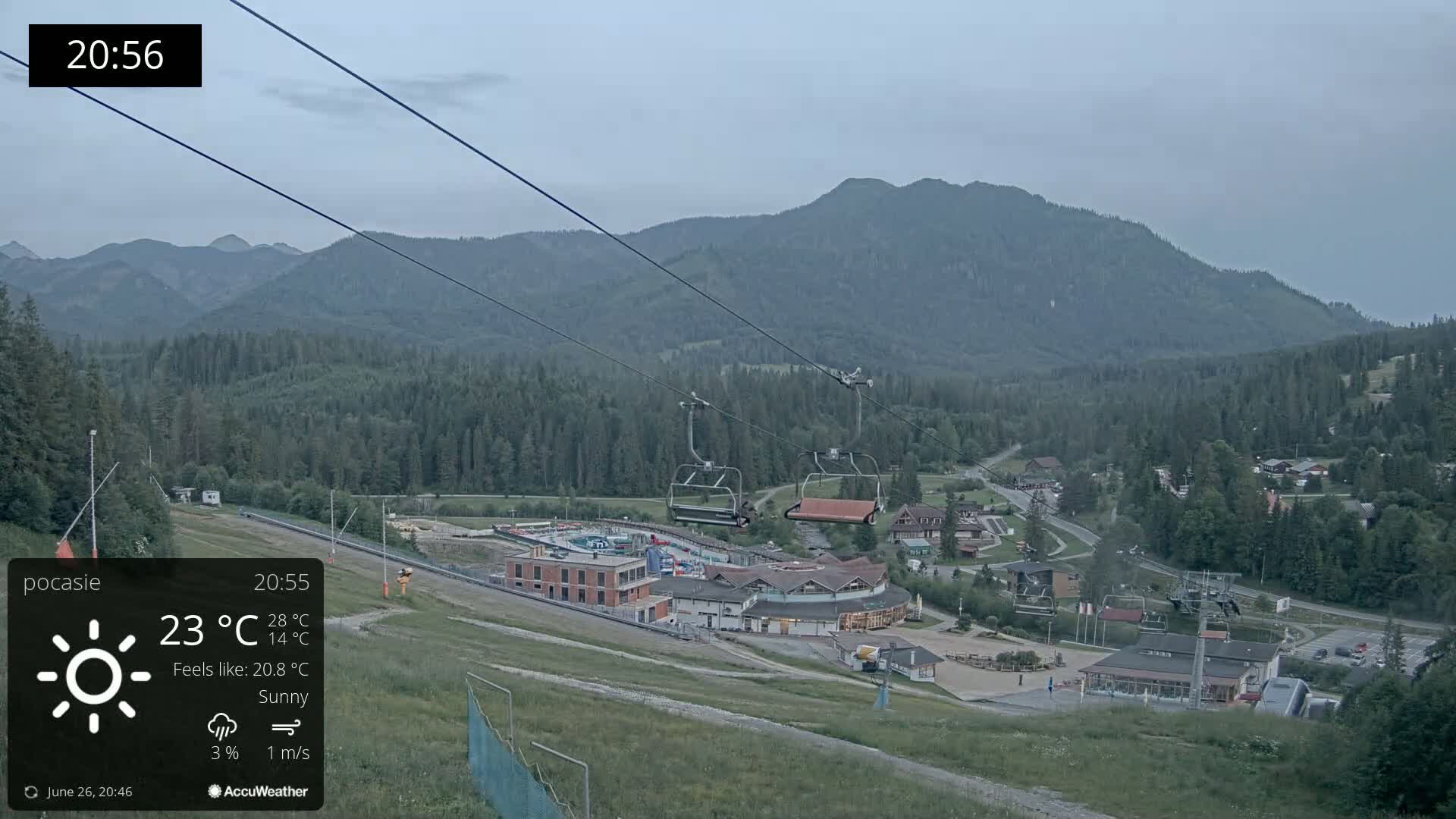 Meander Oravice Village Ski Slopes & Osobita Mountain Live Cam - Vitanova, Tvrdosin, Zilina, Slovakia