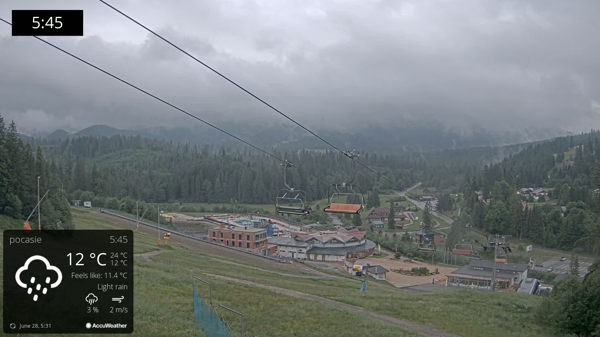 Meander Oravice Village Ski Slopes & Osobita Mountain Live Cam - Vitanova, Tvrdosin, Zilina, Slovakia